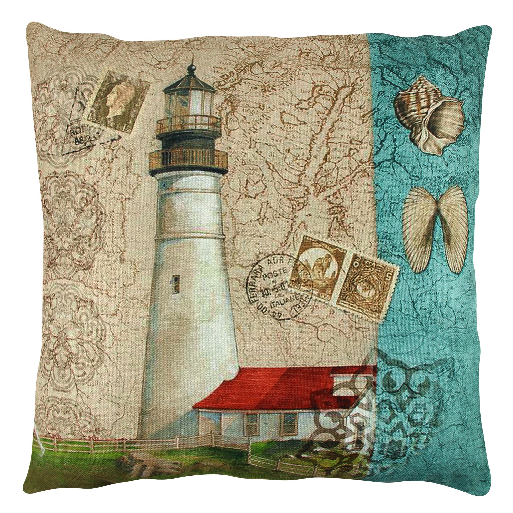 Almofada – 43 x 43 cm – Multicolorido – Algodão/Poliéster