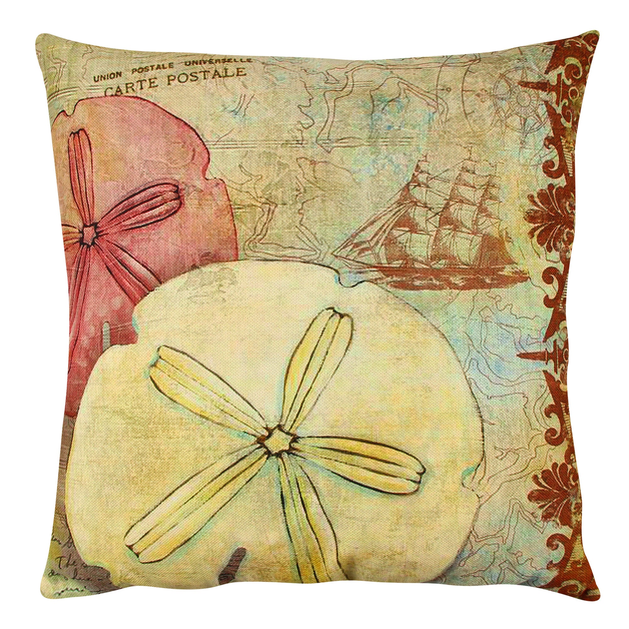 Almofada – 43 x 43 cm – Multicolorido – Algodão e Poliéster