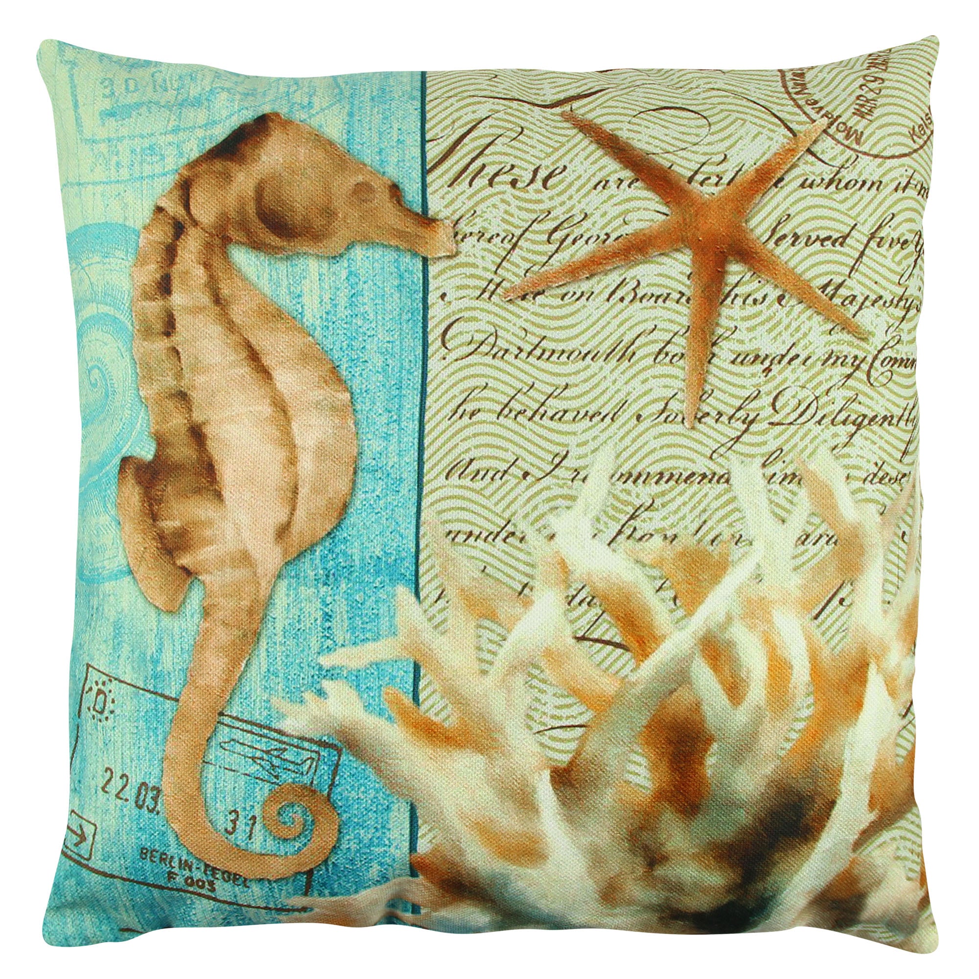 Almofada – 43 x 43 cm – Multicolorido – 50% Algodão / 50% Poliéster