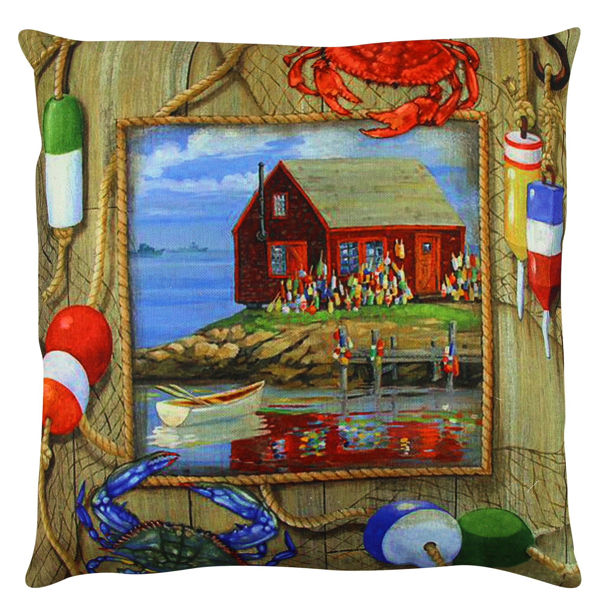 Almofada – 43 x 43 cm – Multicolorido – algodão e poliéster