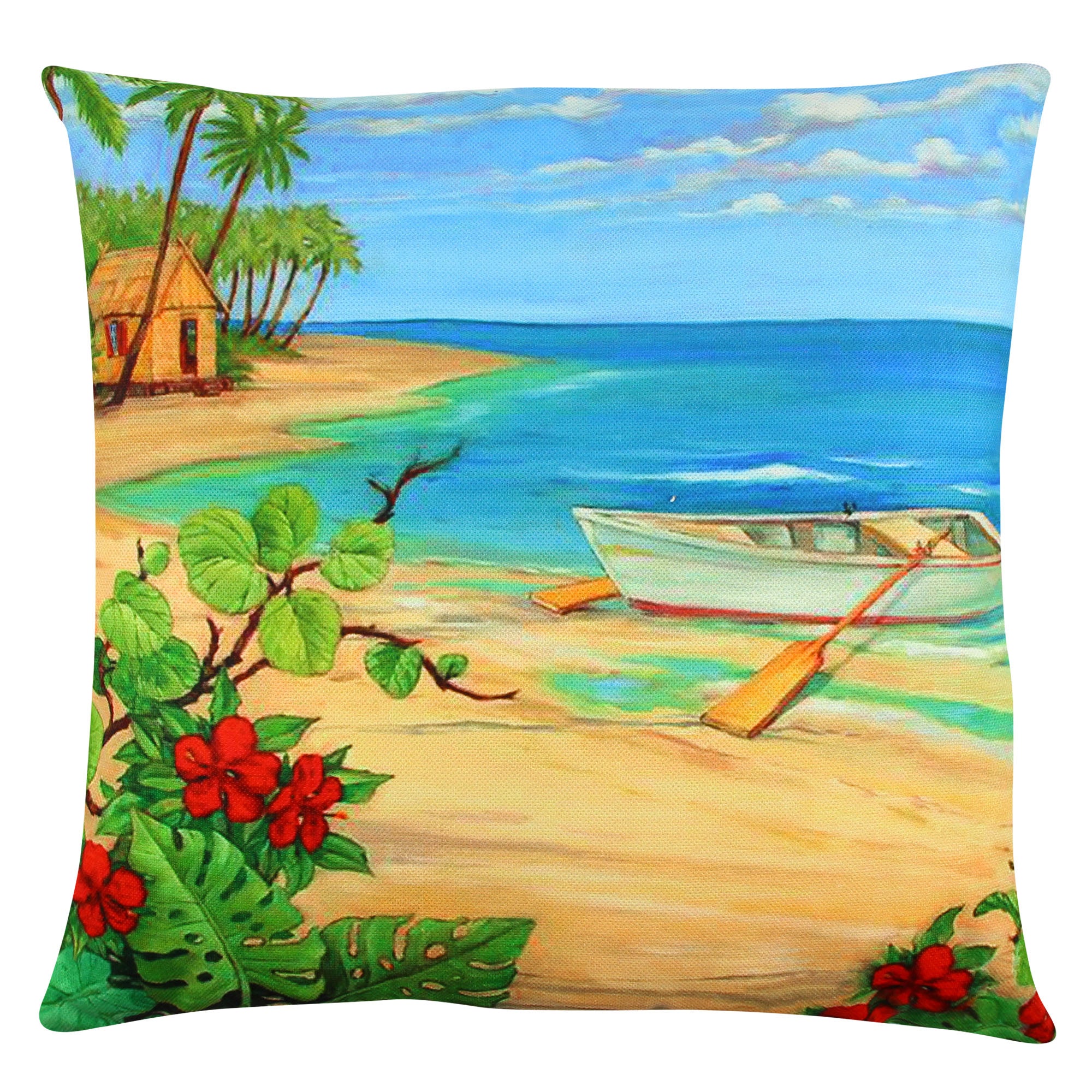 Almofada – 43 x 43 cm – Multicolorido – Algodão e Poliéster