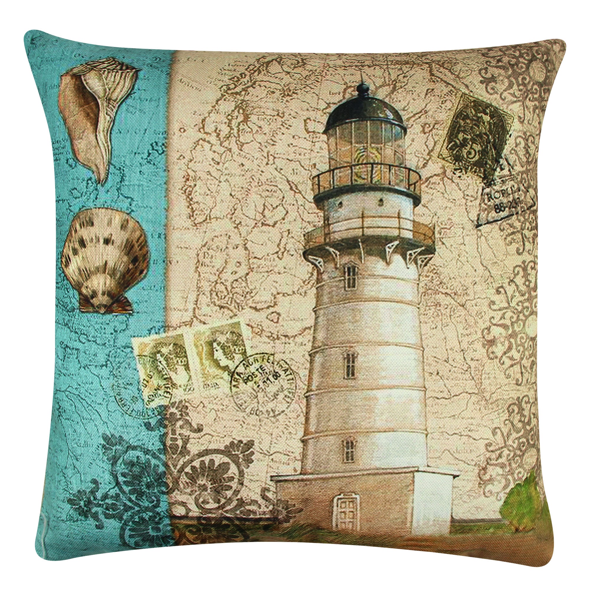 Almofada – 43 x 43 cm – Multicolorido – Algodão e Poliéster