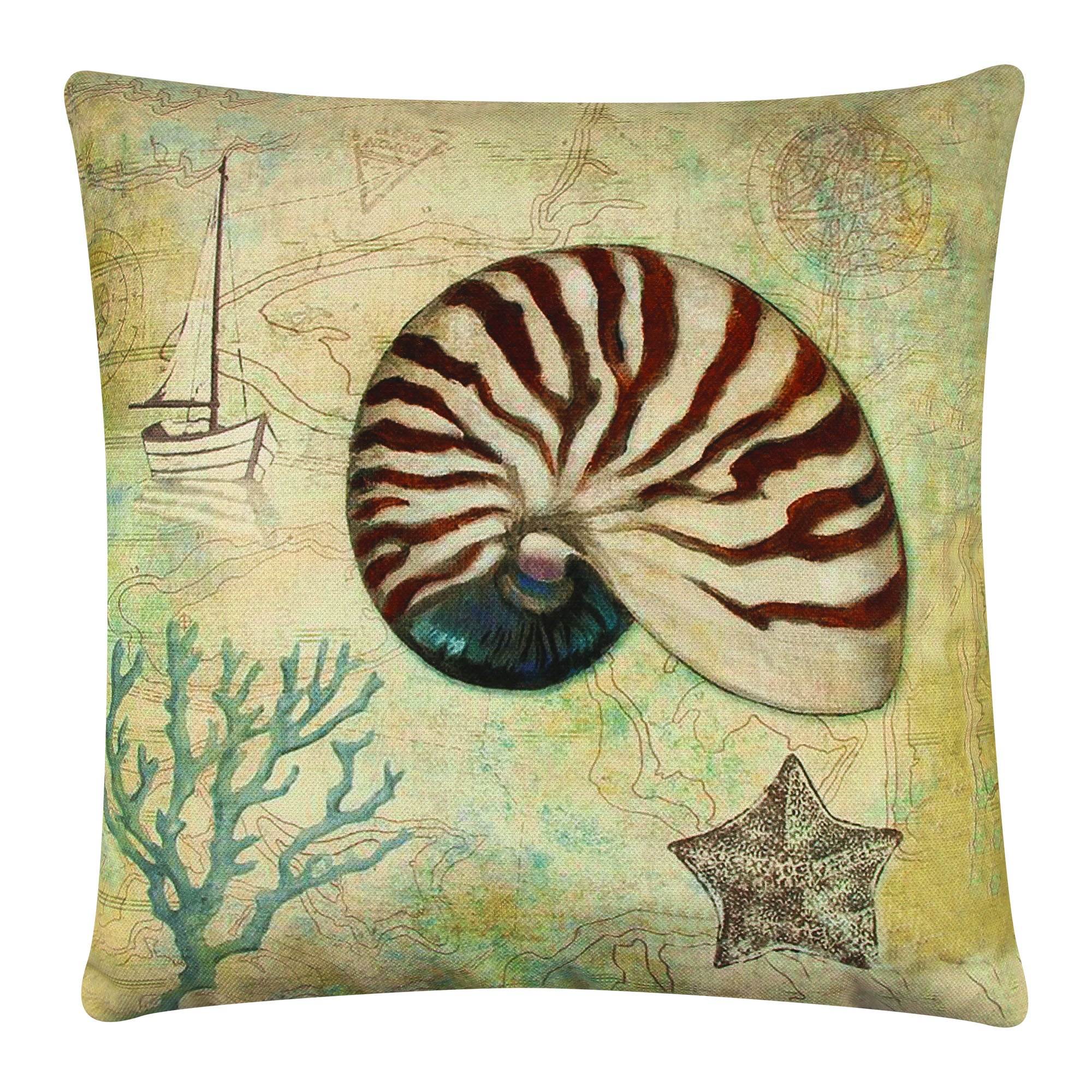 Almofada – 43 x 43 cm – Multicolorido – Algodão e Poliéster