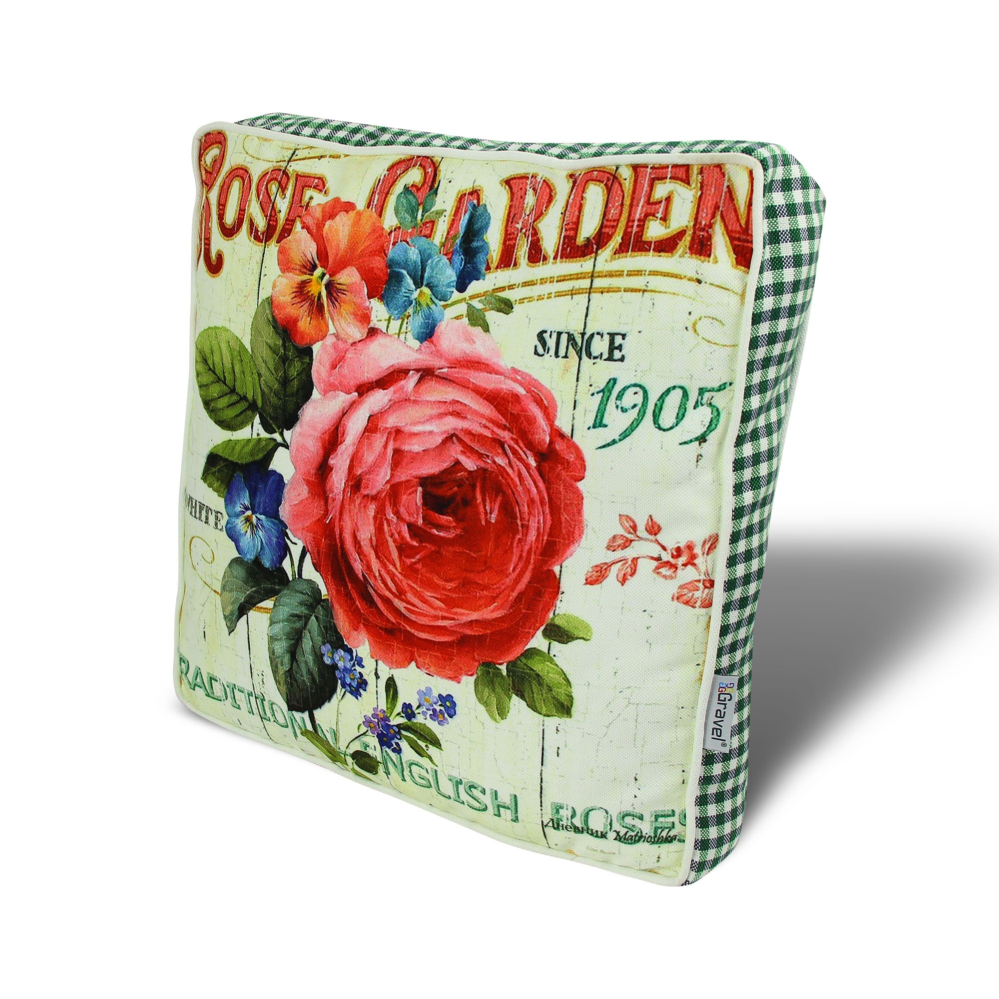 Almofada – 42 x 42 cm – Multicolorido – Algodão e Poliéster