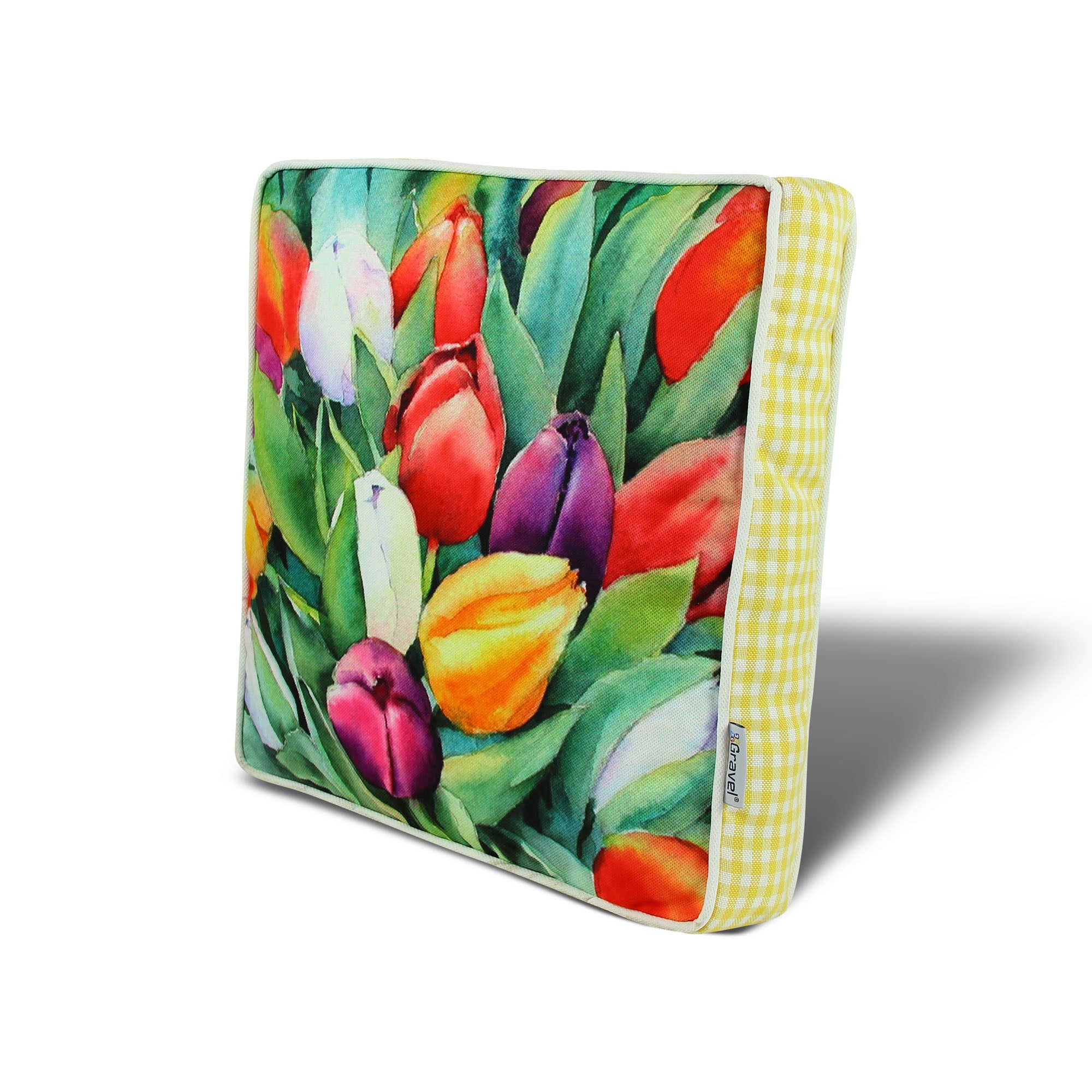 Almofada – 42 x 42 cm – Multicolorido – Algodão/Poliéster