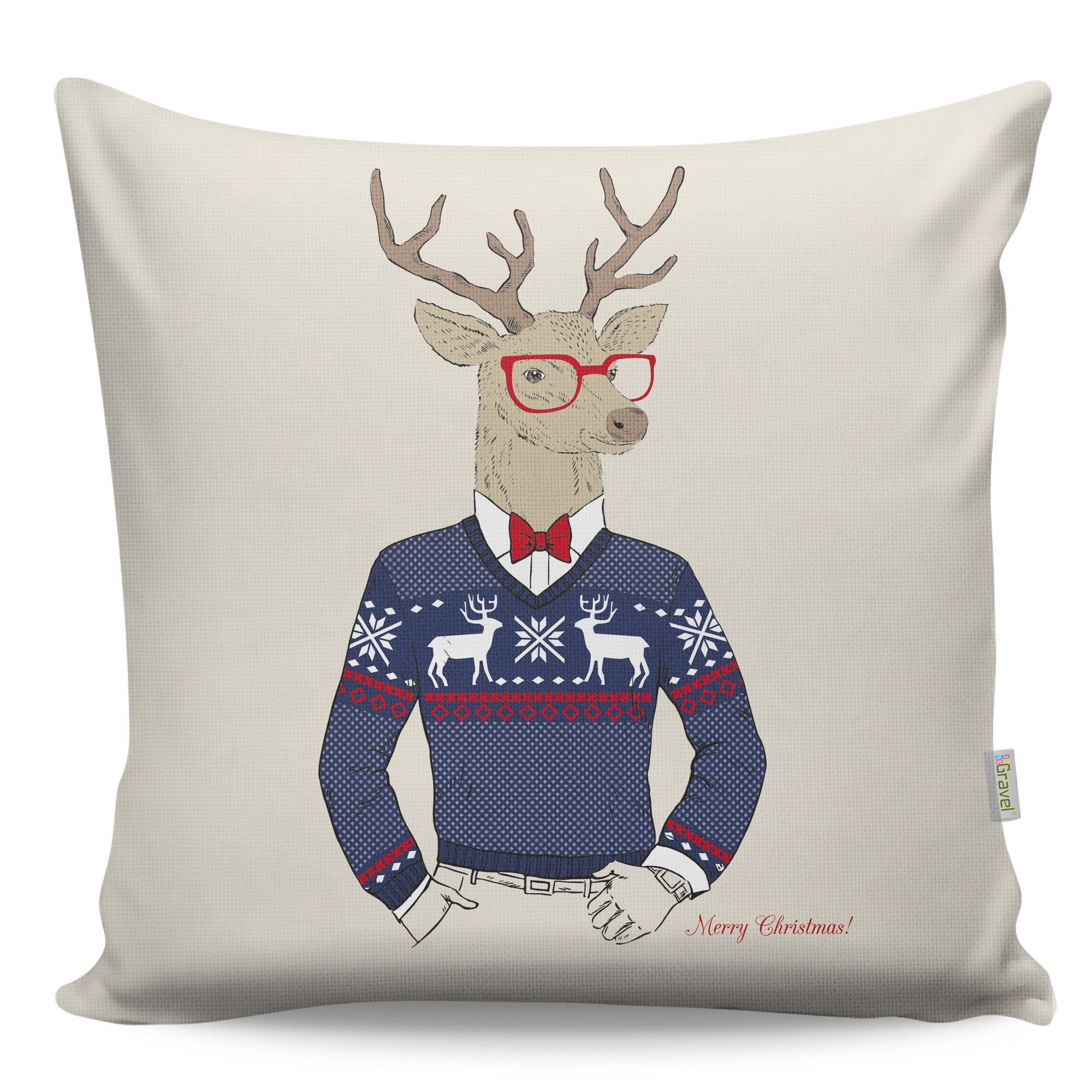 Almofada – 43 x 43 cm – Multicolorido – Algodão e Poliéster