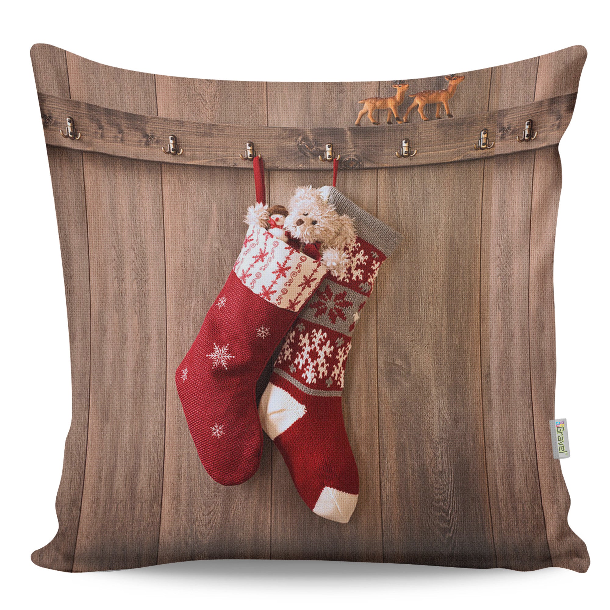 Almofada – 43 x 43 cm – multicolorido – algodão e poliéster