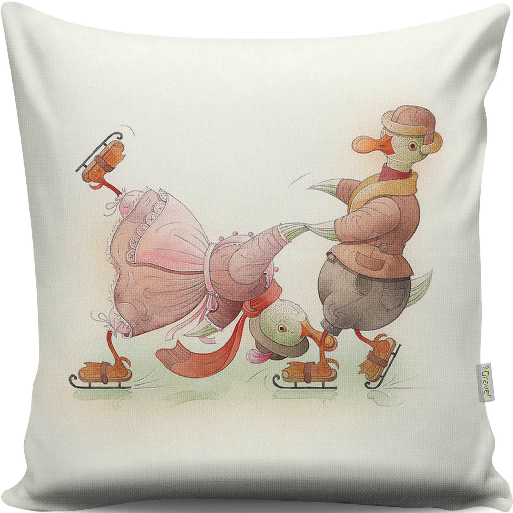 Almofada – 43 x 43 cm – Multicolorido – Algodão e Poliéster