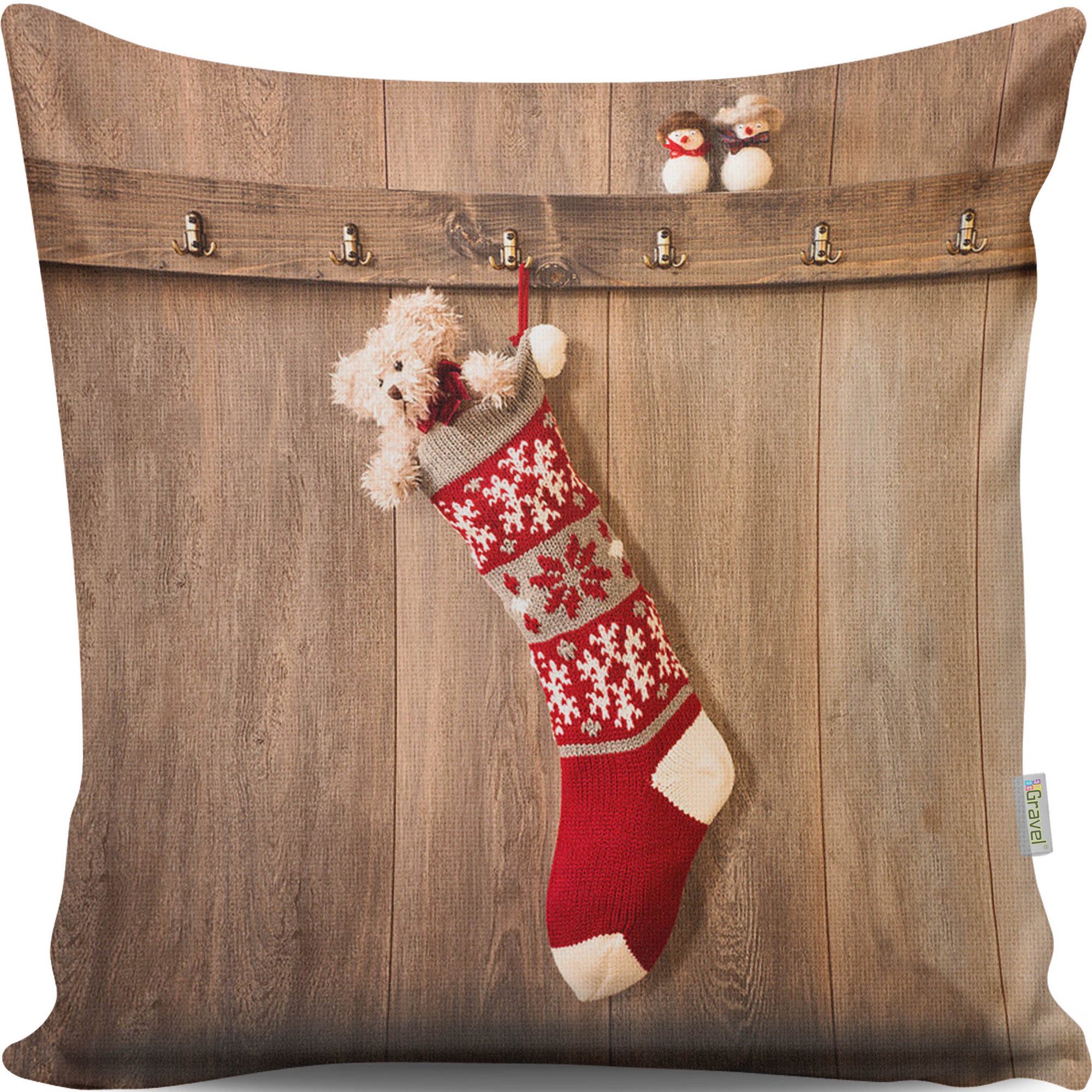 Almofada – 43 x 43 cm – Multicolorido – Algodão e Poliéster