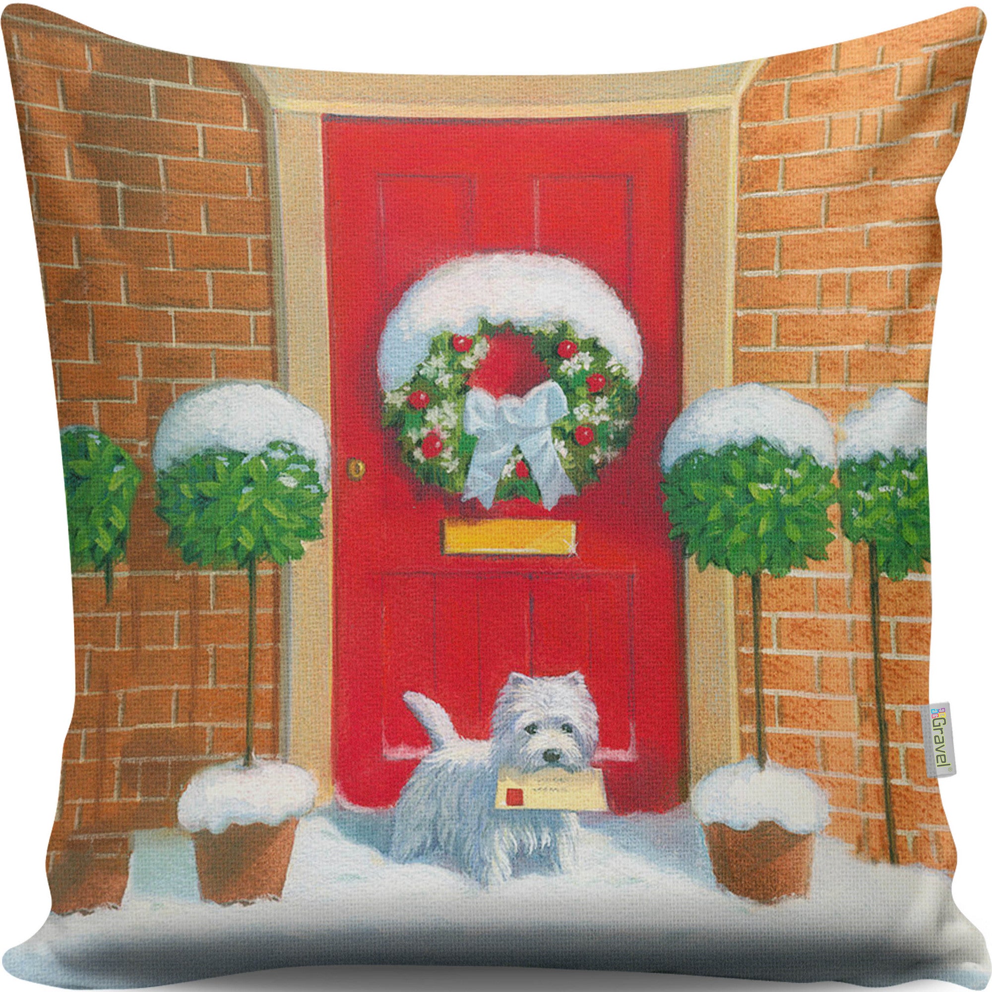 Almofada – 43 x 43 cm – Multicolorido – Algodão e Poliéster