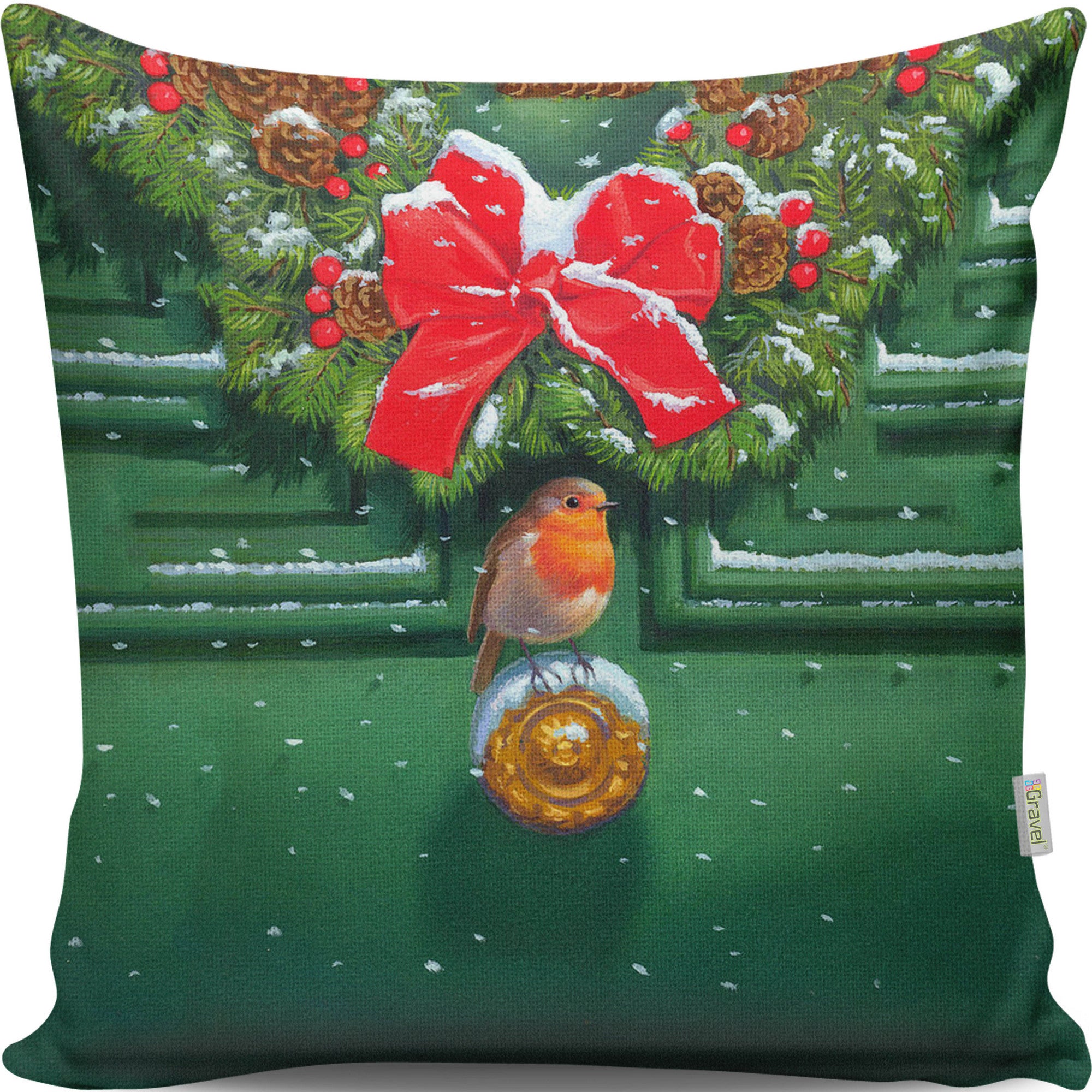 Almofada – 43 x 43 cm – Multicolorido – Algodão e Poliéster