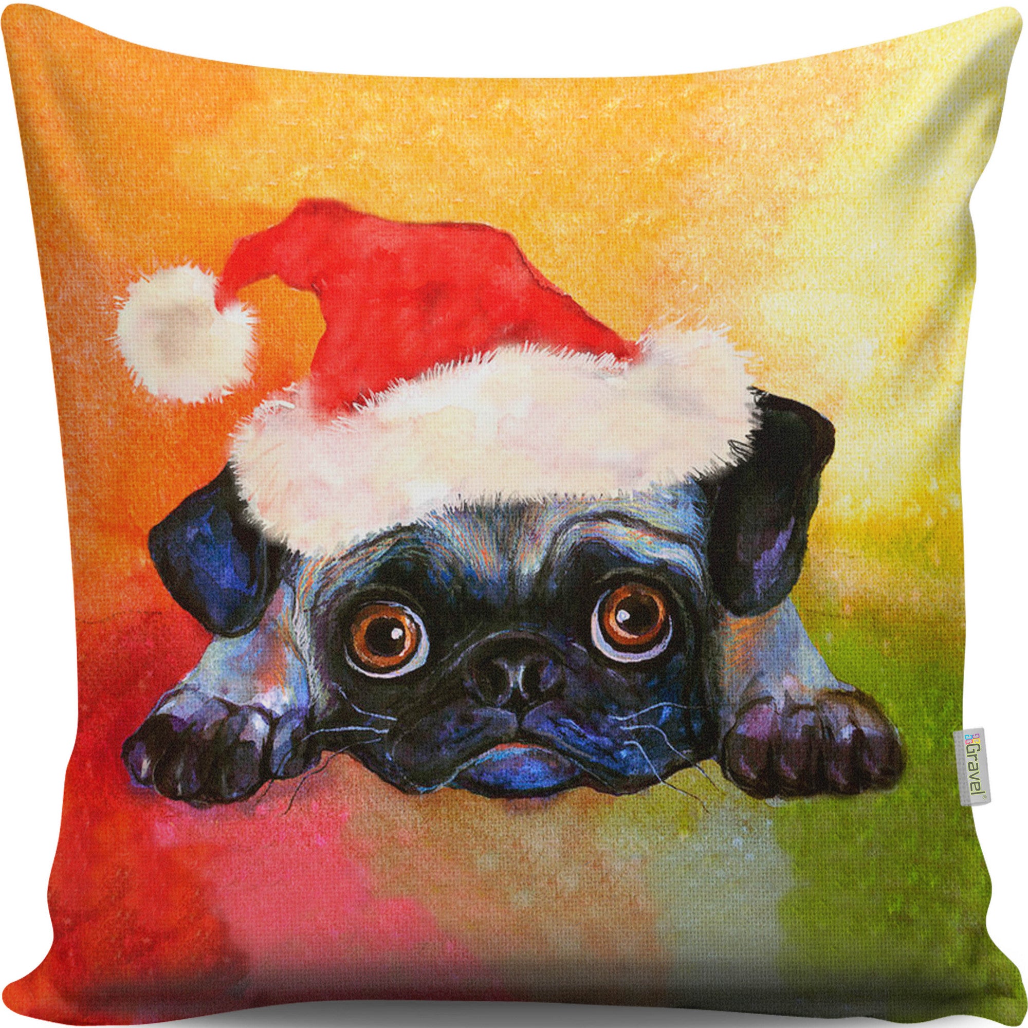 Almofada – 43 x 43 cm – Multicolorido – Algodão/Poliéster