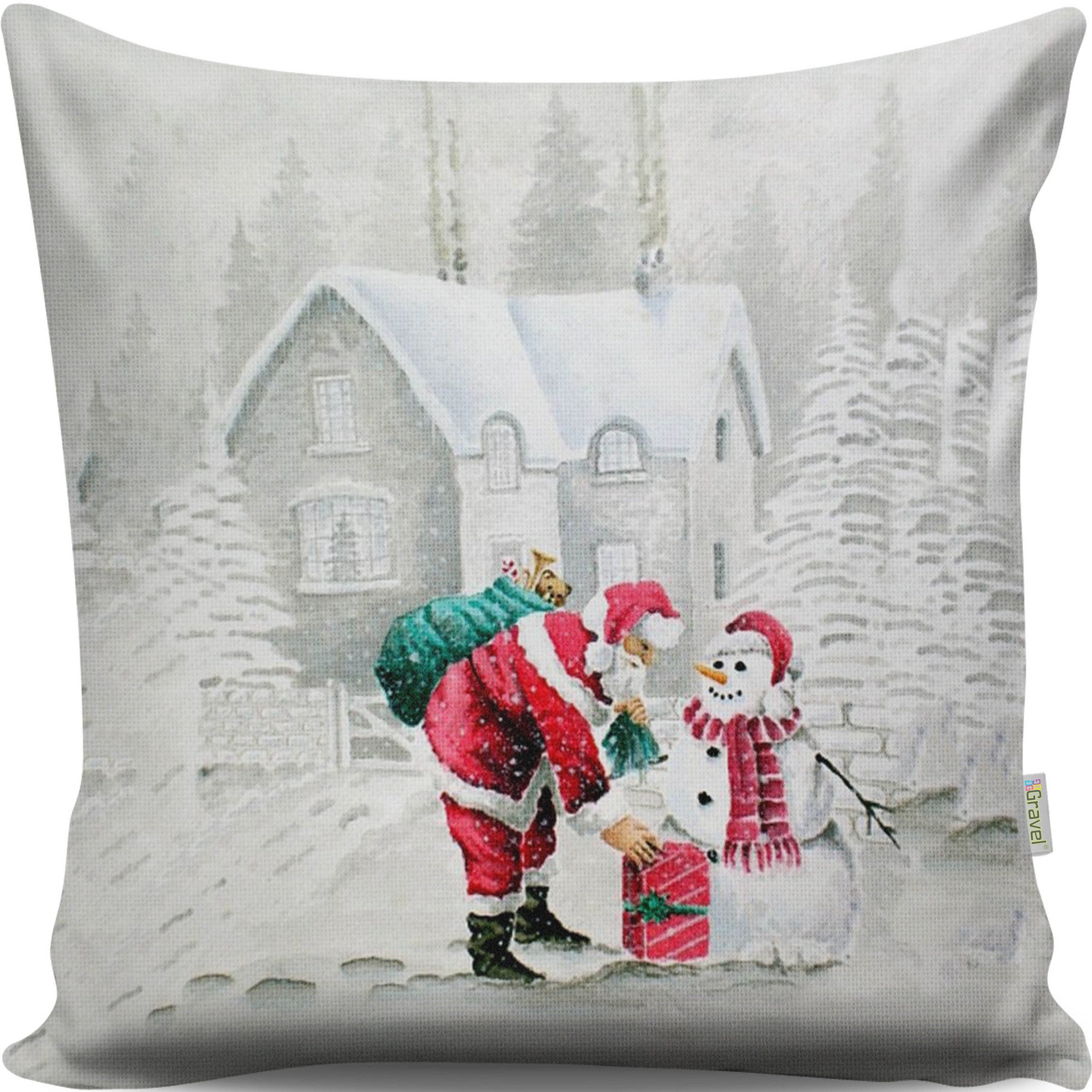 Almofada – 43 x 43 cm – Multicolorido – Algodão e Poliéster