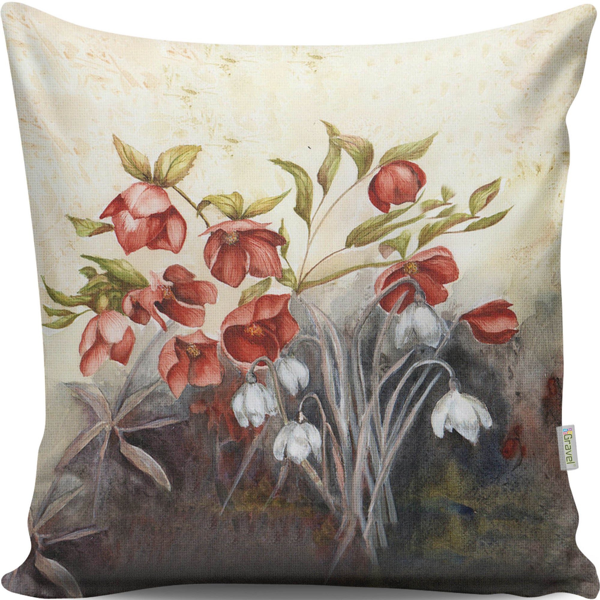 Almofada – 43 x 43 cm – Multicolorido – Algodão e Poliéster