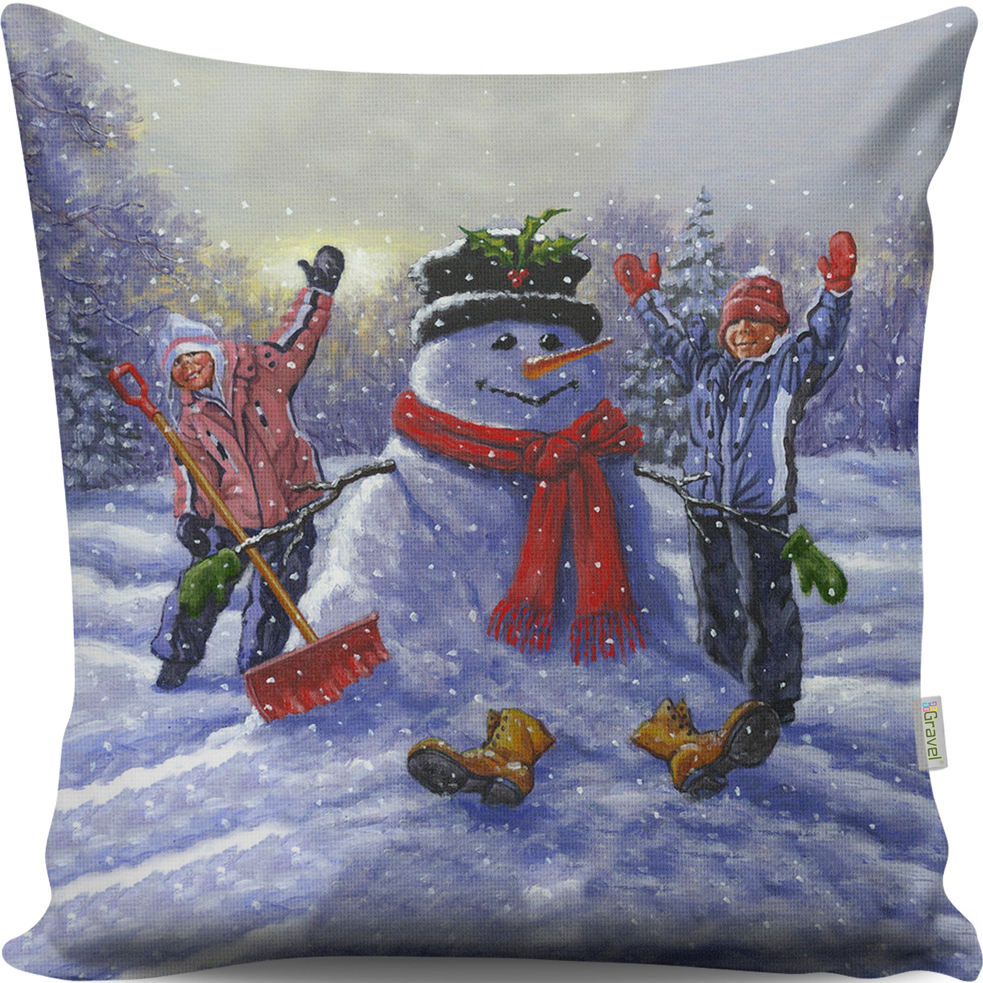 Almofada – 43 x 43 cm – Multicolorido – Algodão e Poliéster