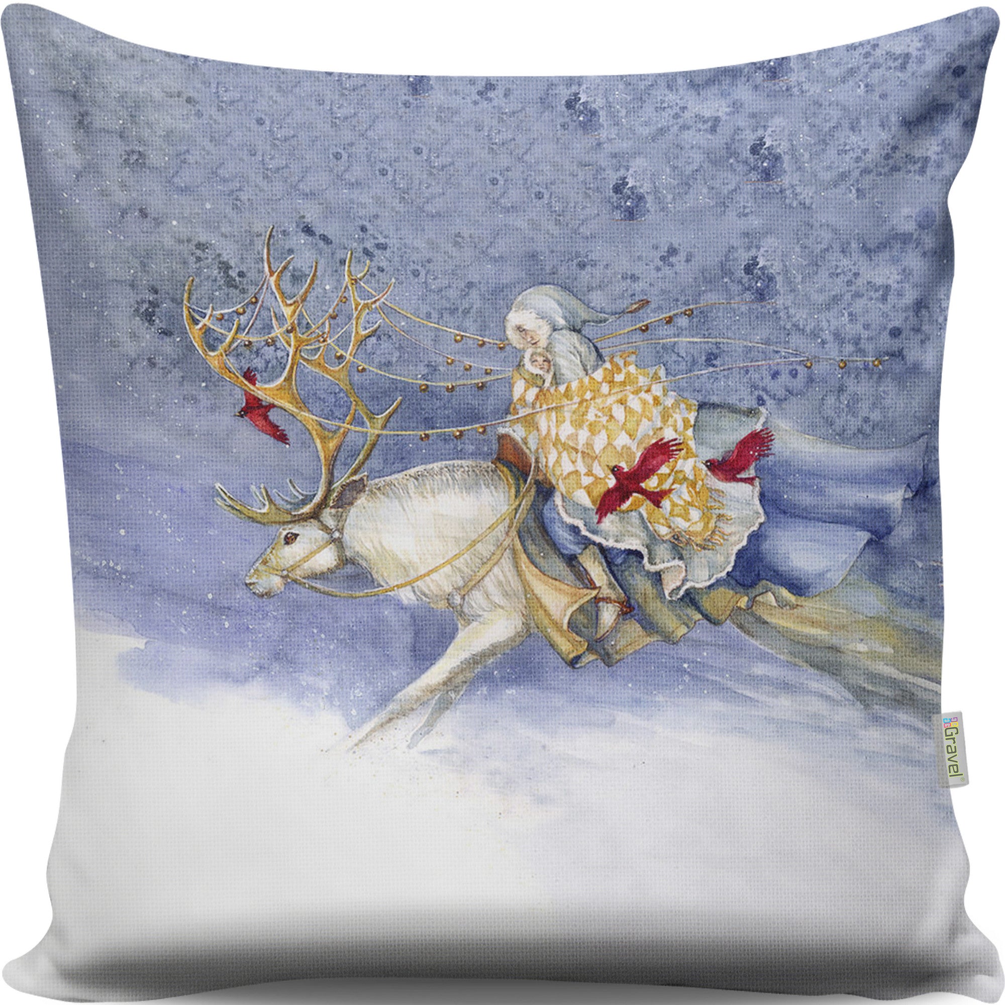 Almofada – 43 x 43 cm – Multicolorido – Algodão e Poliéster