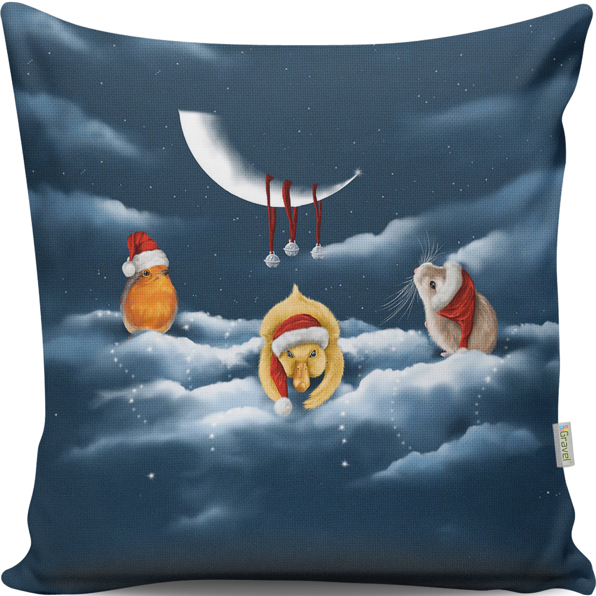 Almofada – 43 x 43 cm – Multicolorido – Algodão e Poliéster