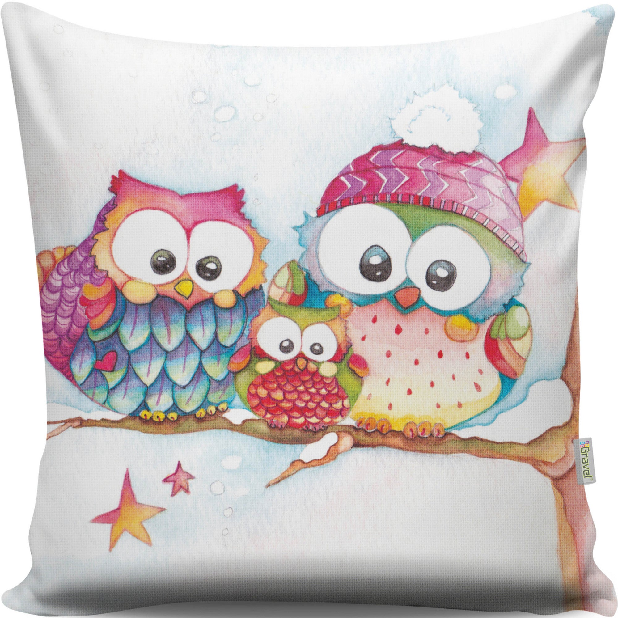 Almofada – 43 x 43 cm – Multicolorido – Algodão e Poliéster