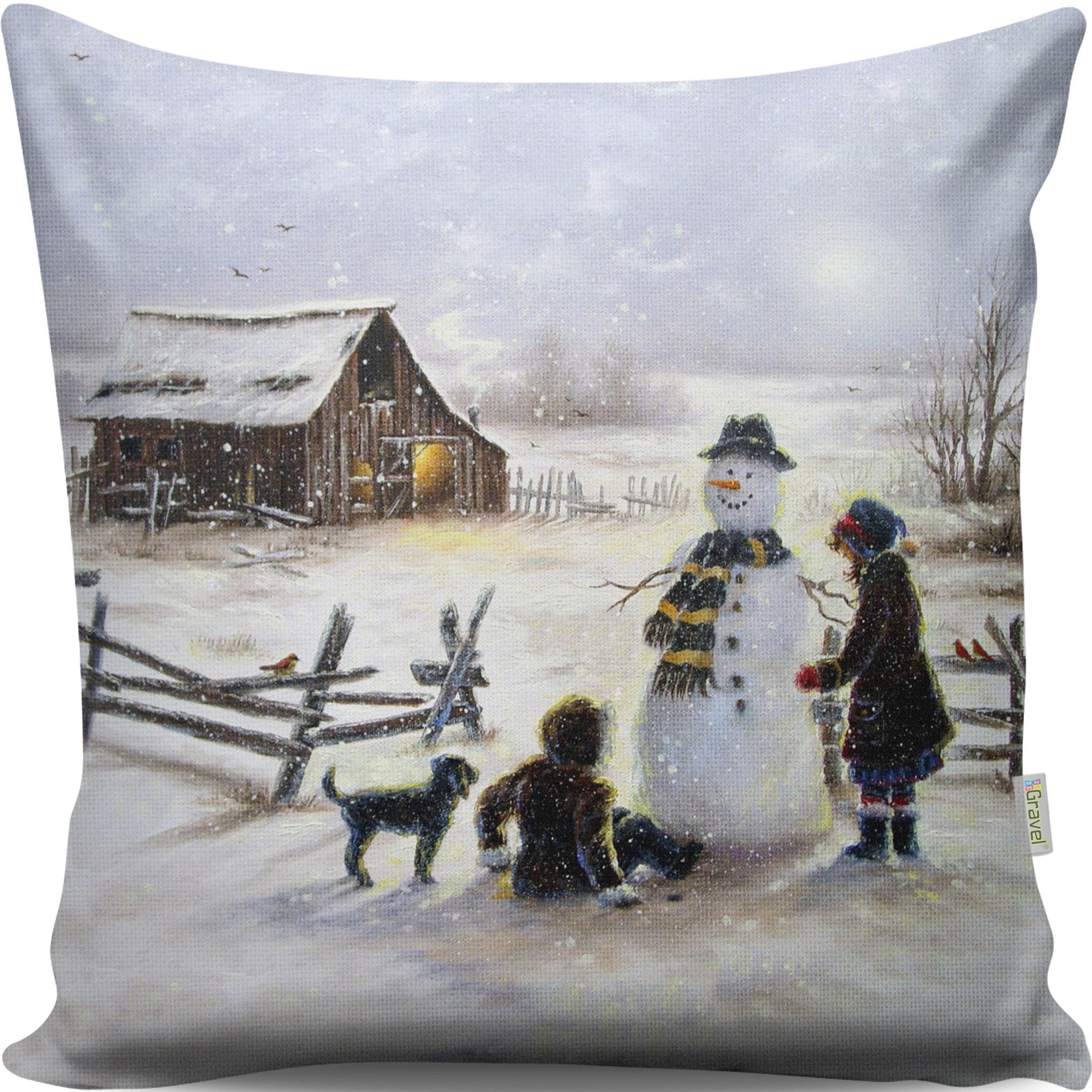 Almofada – 43 x 43 cm – Multicolorido – Algodão e Poliéster