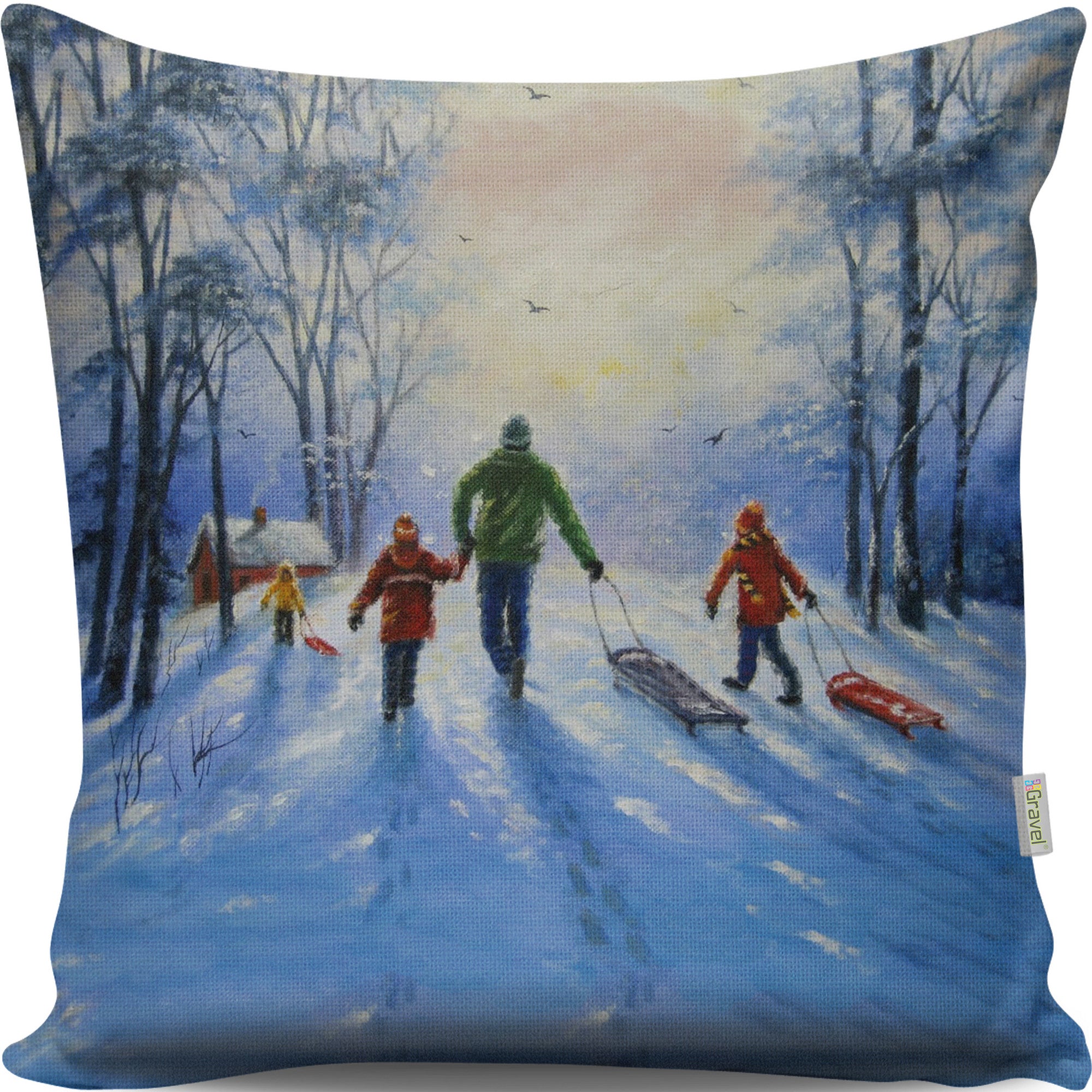 Almofada – 43 x 43 cm – Multicolorido – Algodão/Poliéster