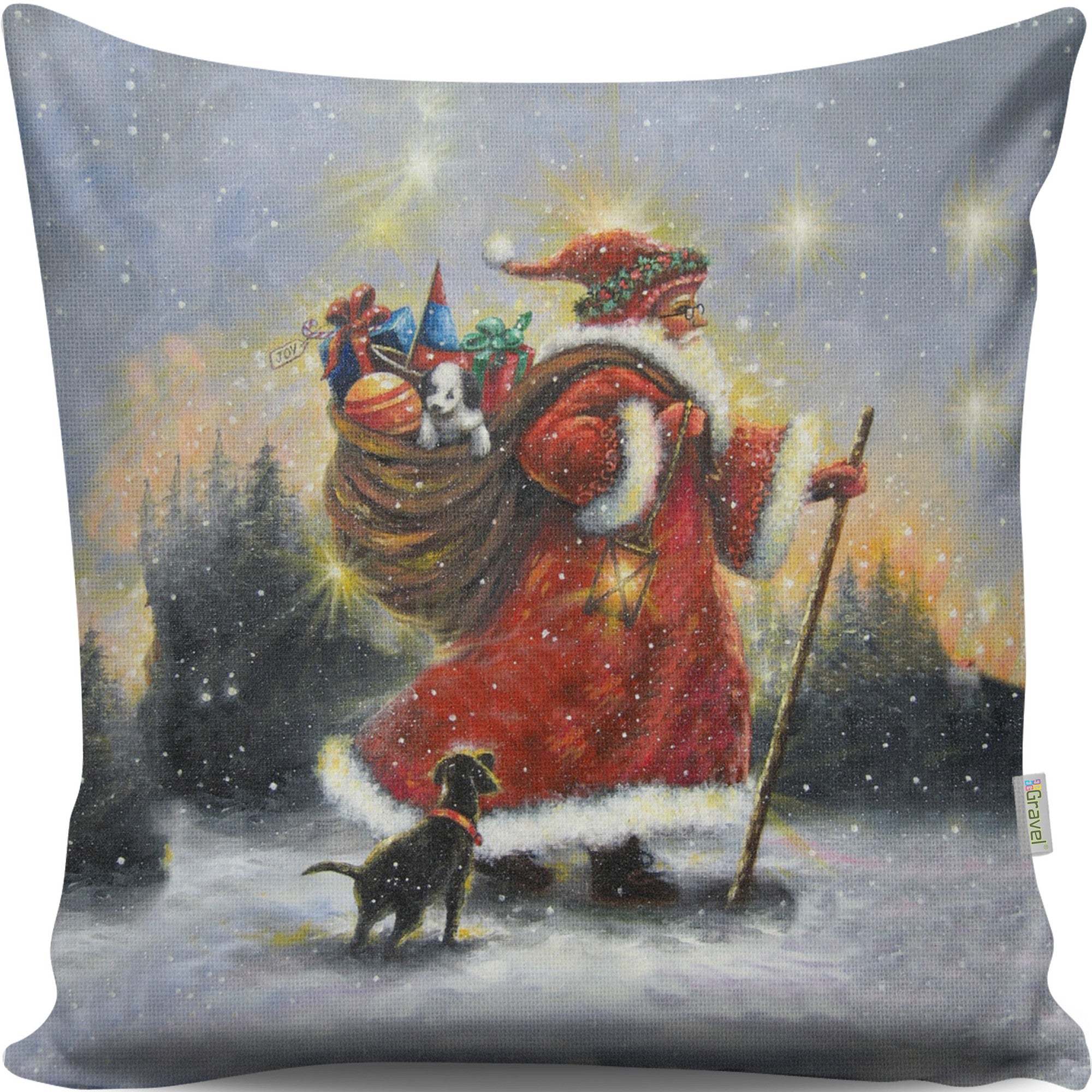 Almofada – 43 x 43 cm – Multicolorido – Algodão e Poliéster