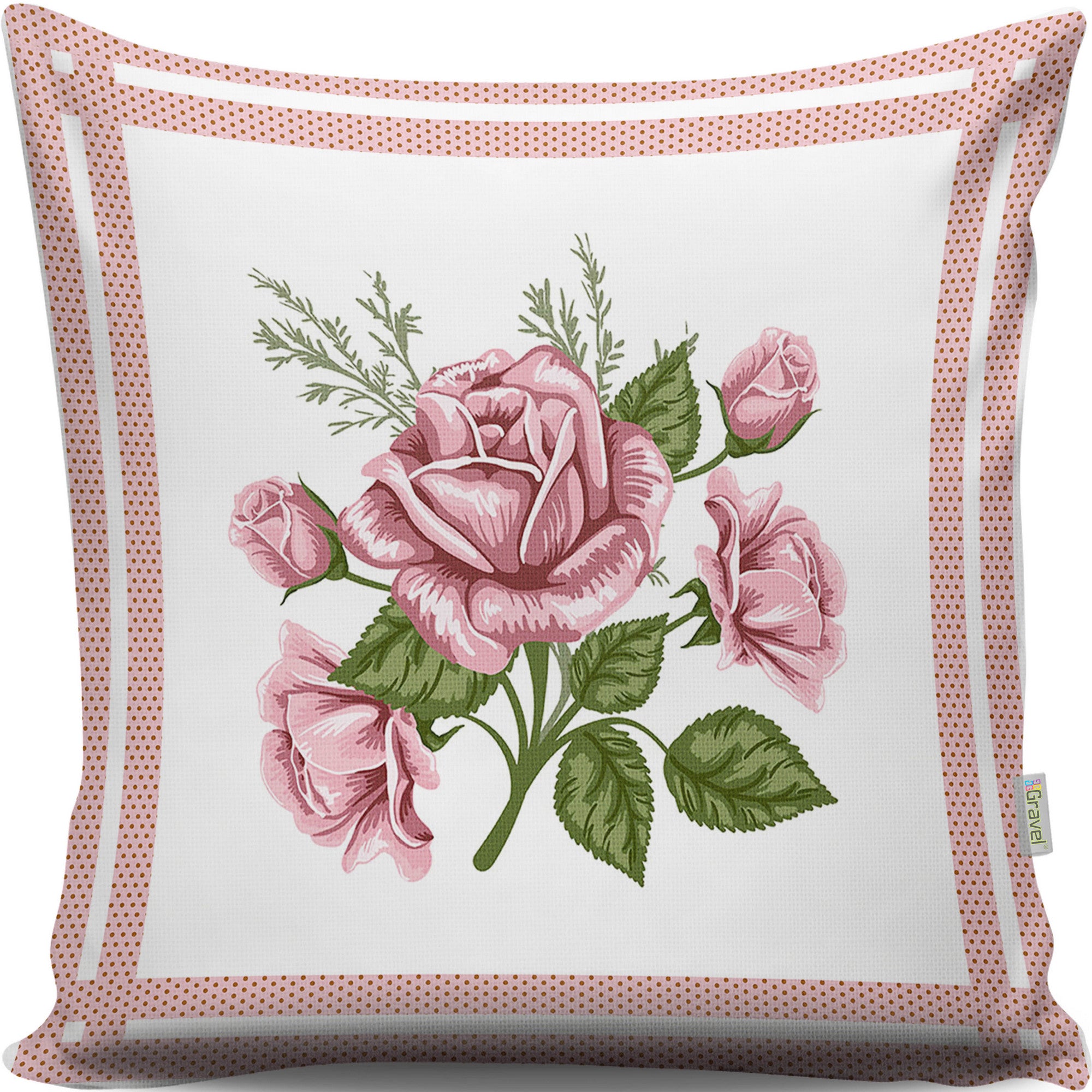 Almofada – 43 x 43 cm – Multicolorido – Algodão e Poliéster