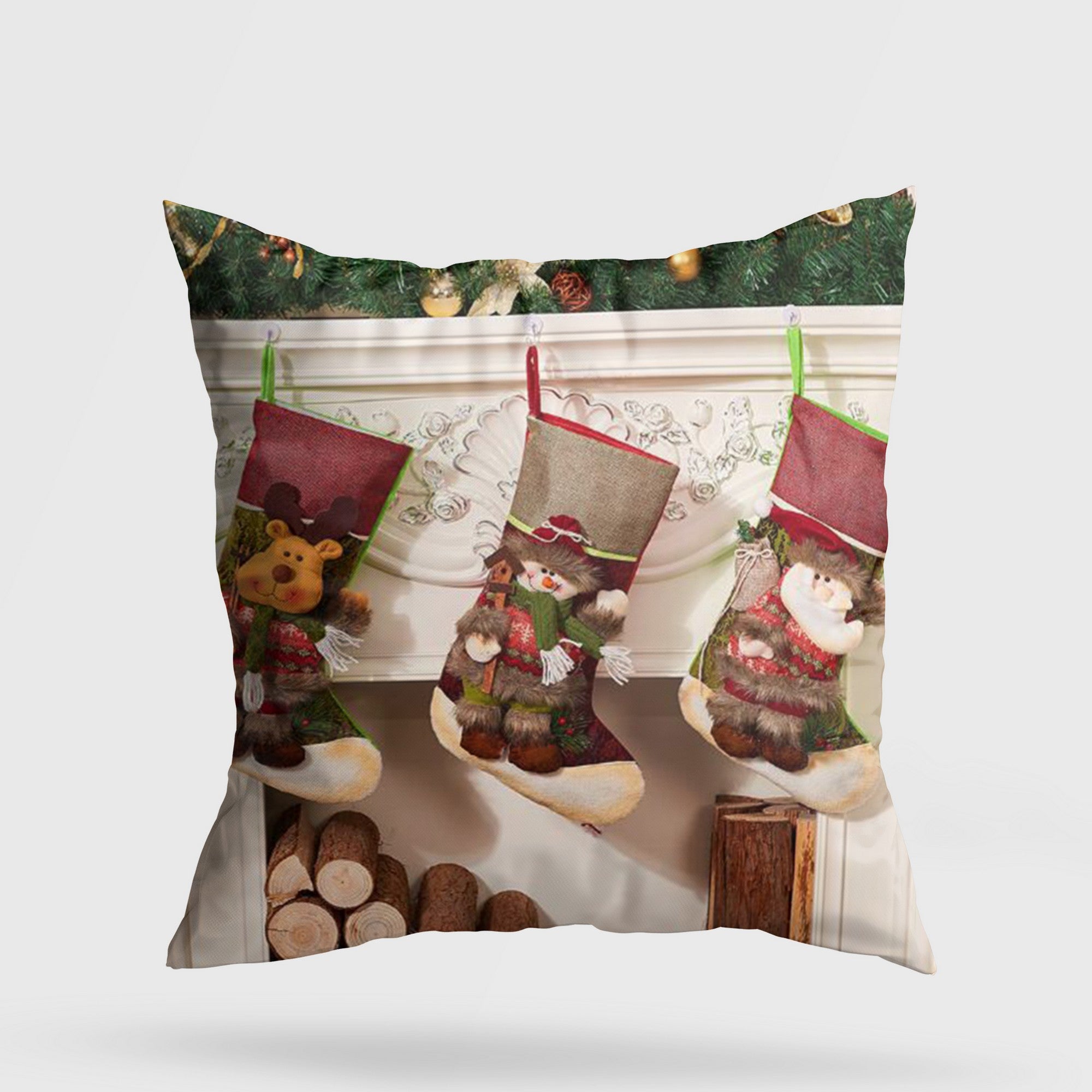 Almofada – 43 x 43 cm – Multicolorido – Algodão e Poliéster