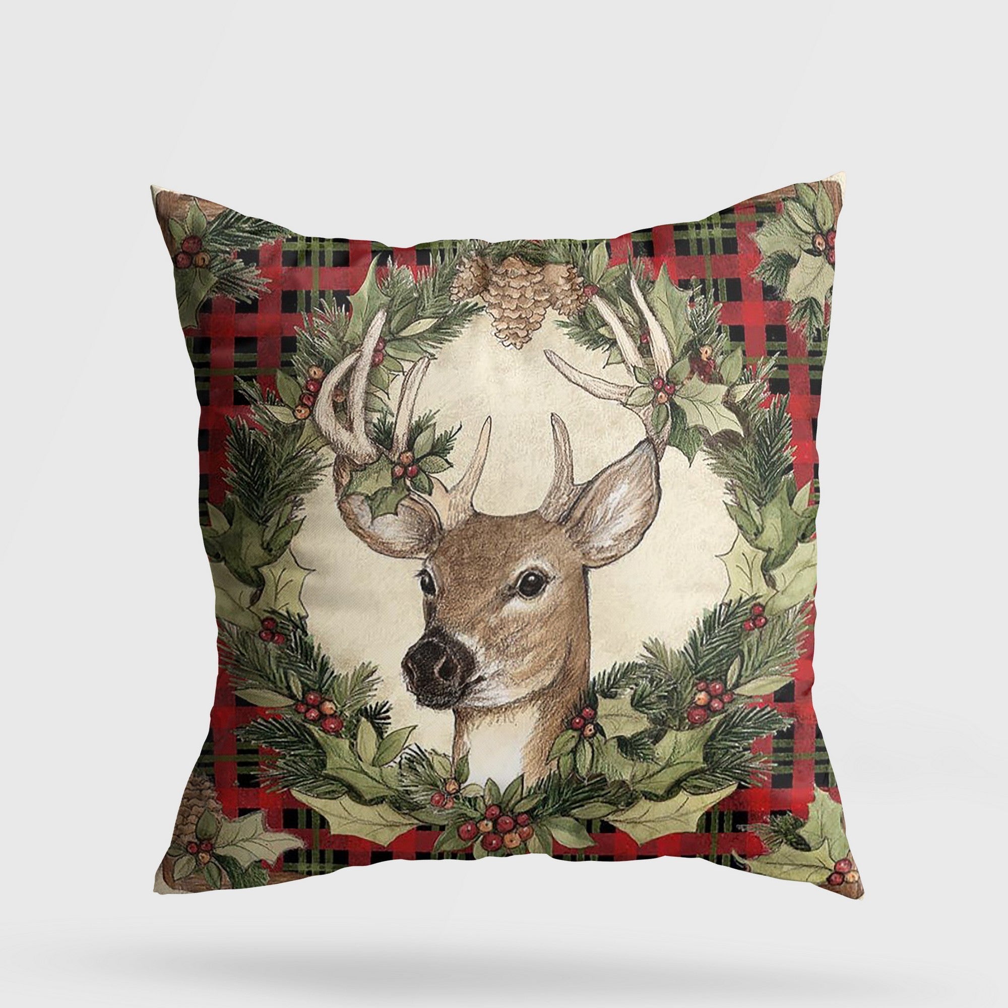 Almofada – 43 x 43 cm – Multicolorido – Algodão e Poliéster