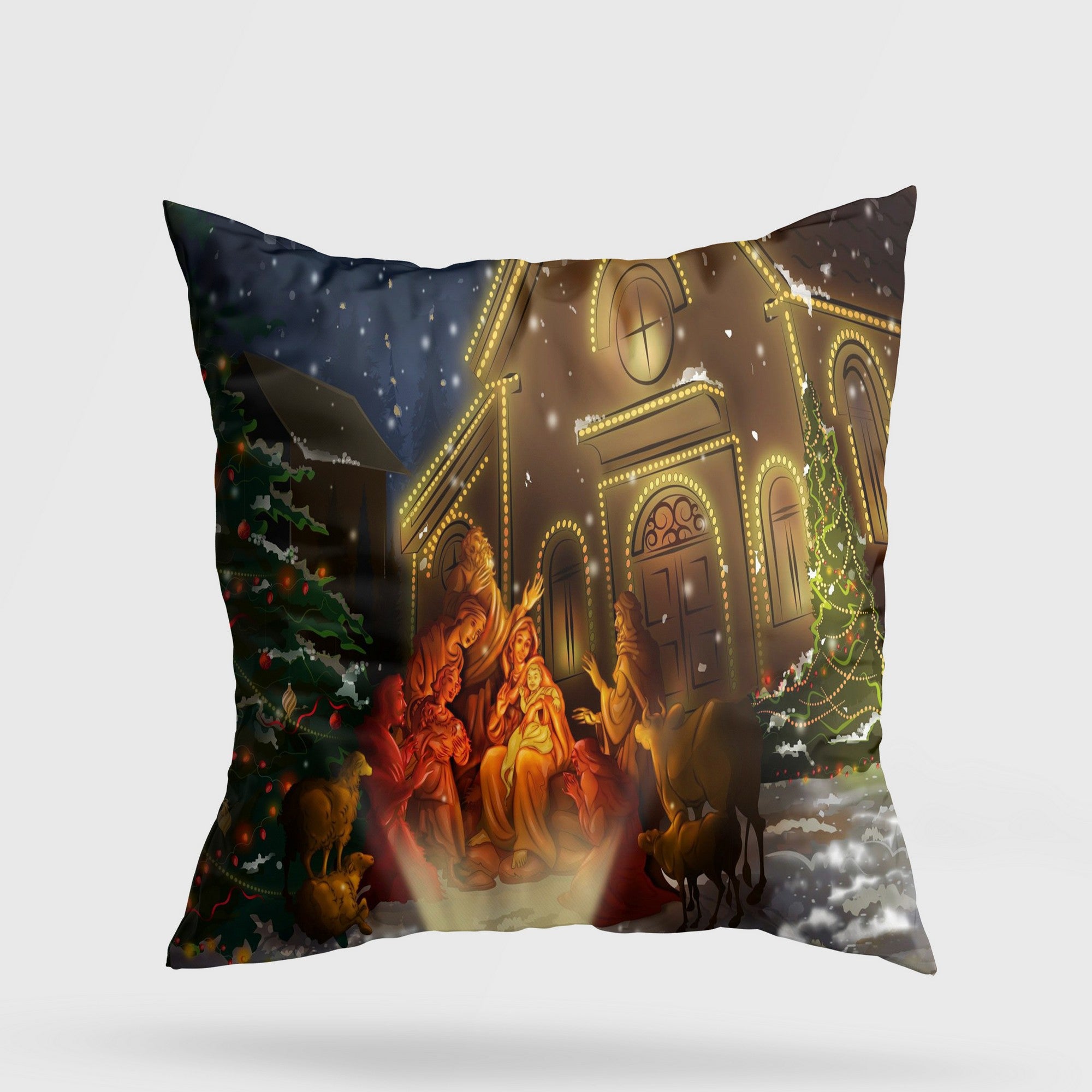 Almofada – 43 x 43 cm – Multicolorido – Algodão e Poliéster