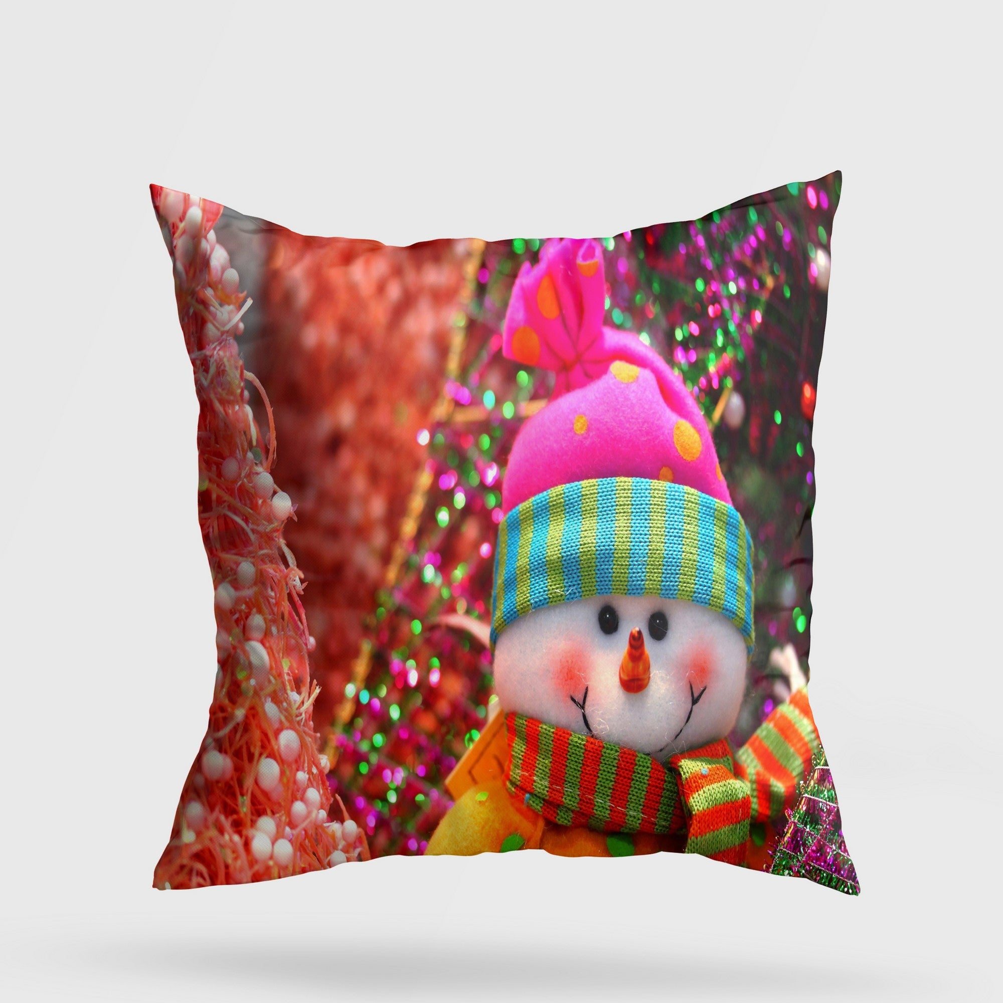 Almofada – 43 x 43 cm – Multicolorido – Algodão e Poliéster