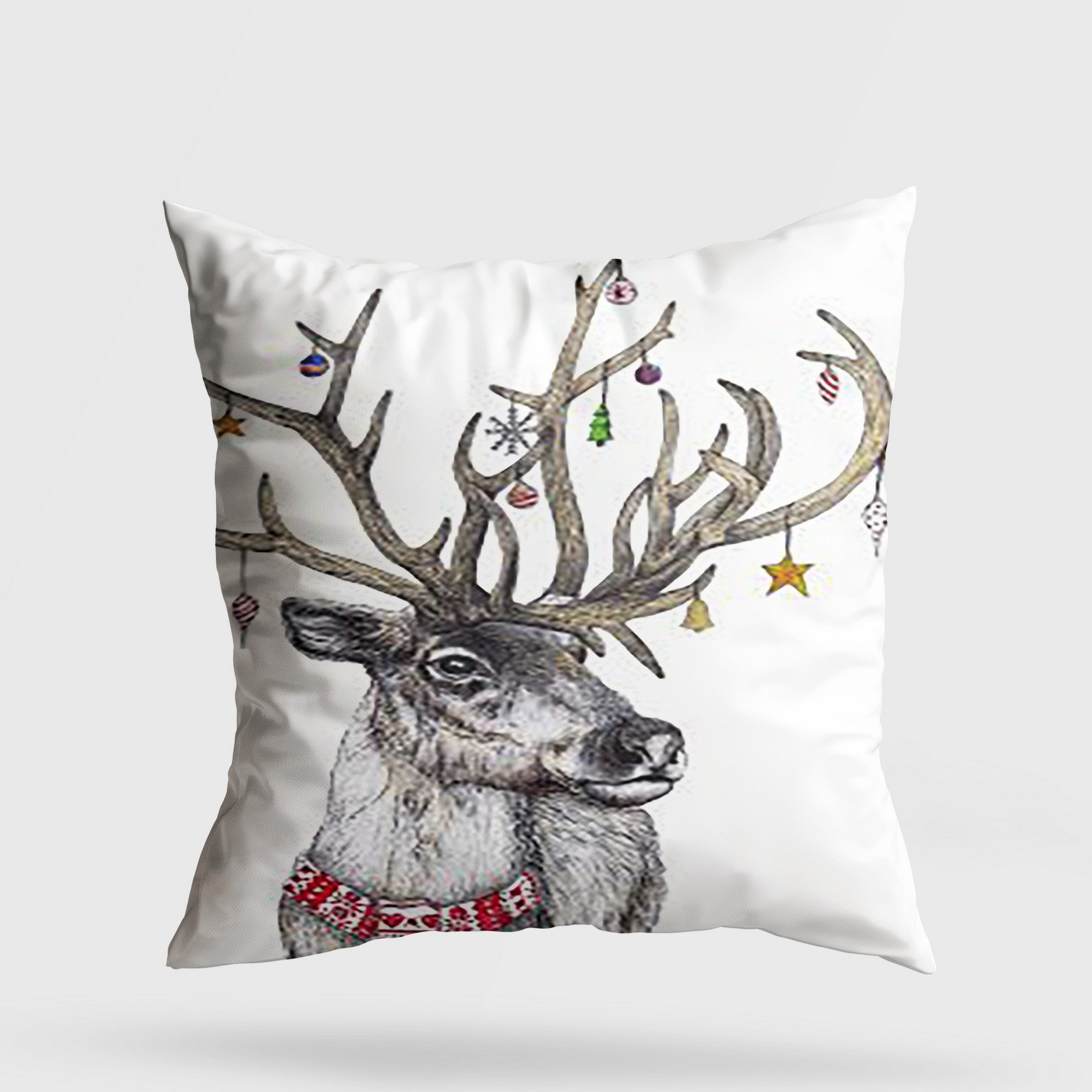 Almofada – 43 x 43 cm – Multicolorido – Algodão e Poliéster