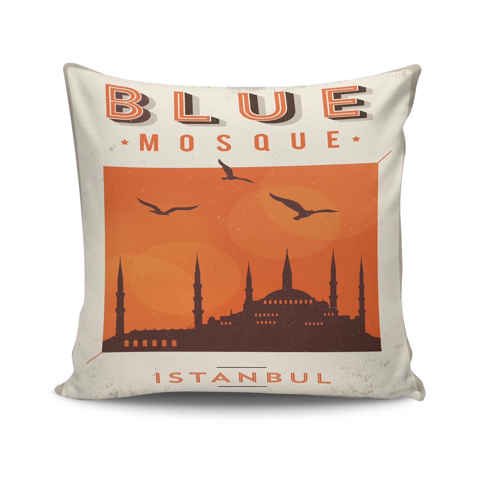 Almofada – 43 x 43 cm – Multicolorido – Algodão e Poliéster