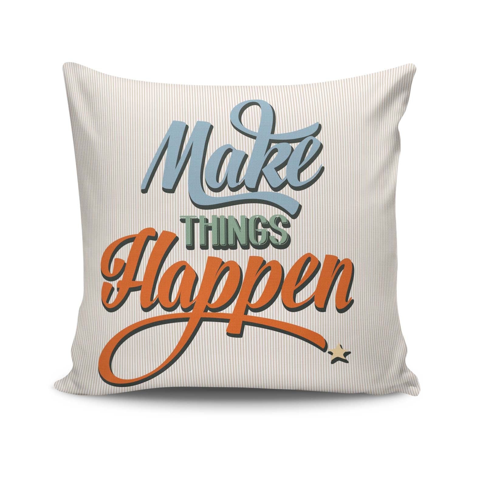 Almofada – 43 x 43 cm – Multicolorido – Algodão e Poliéster