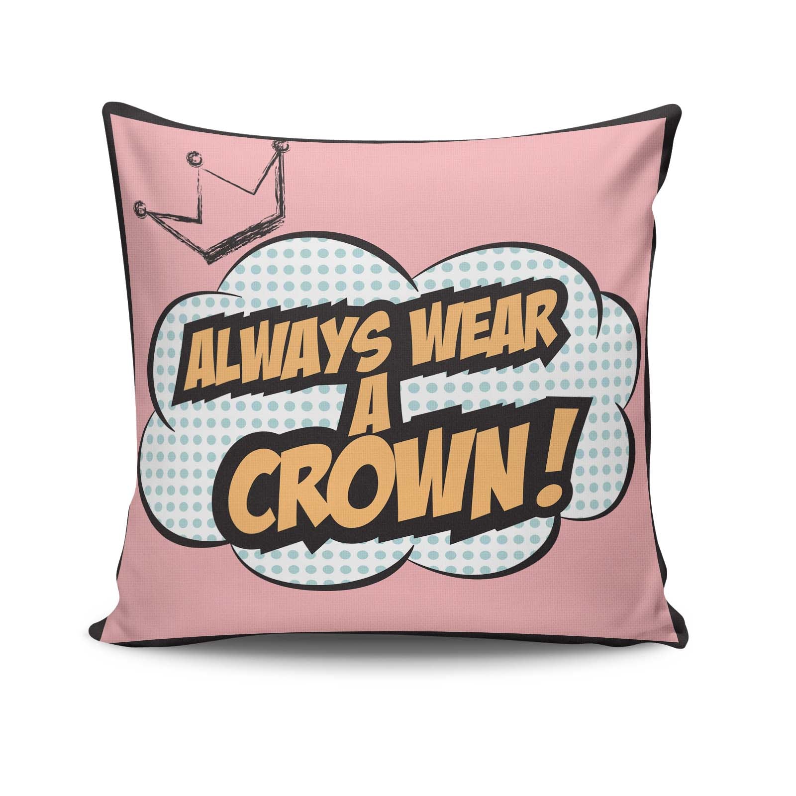 Almofada – 43 x 43 cm – Multicolorido – Algodão e Poliéster