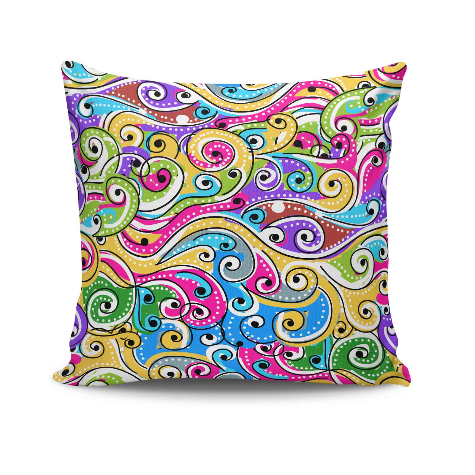Capa de almofada – 43 x 43 cm – Multicolorido – Algodão/Poliéster
