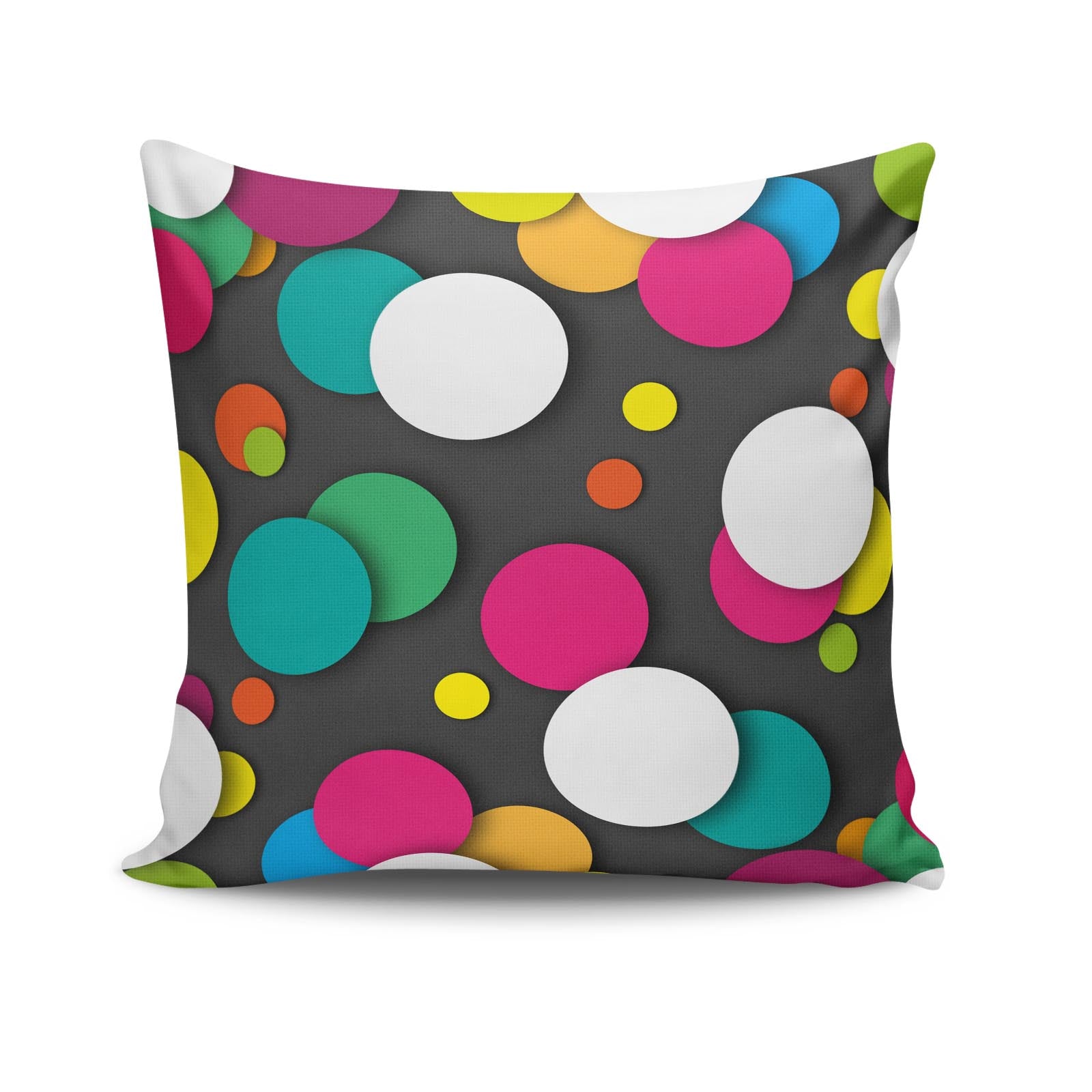 Capa de almofada – 43 x 43 cm – Multicolorido – Algodão e poliéster