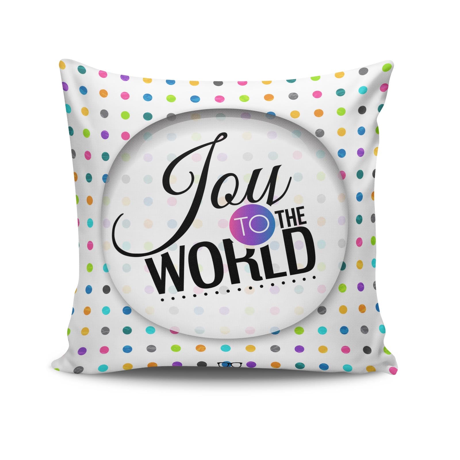 Capa de Almofada – 43 x 43 cm – Multicolorido – 50% Algodão, 50% Poliéster