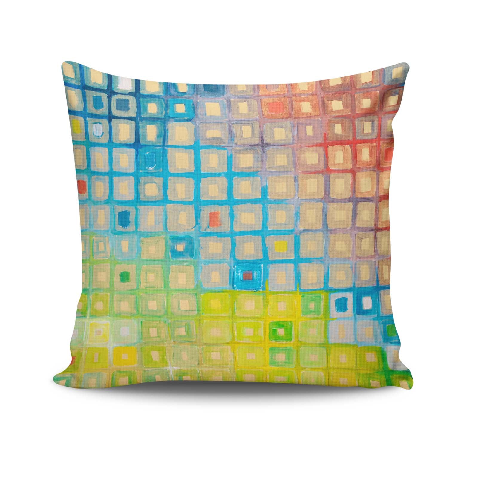 Capa de Almofada – 43 x 43 cm – Multicolorido – Algodão/Poliéster