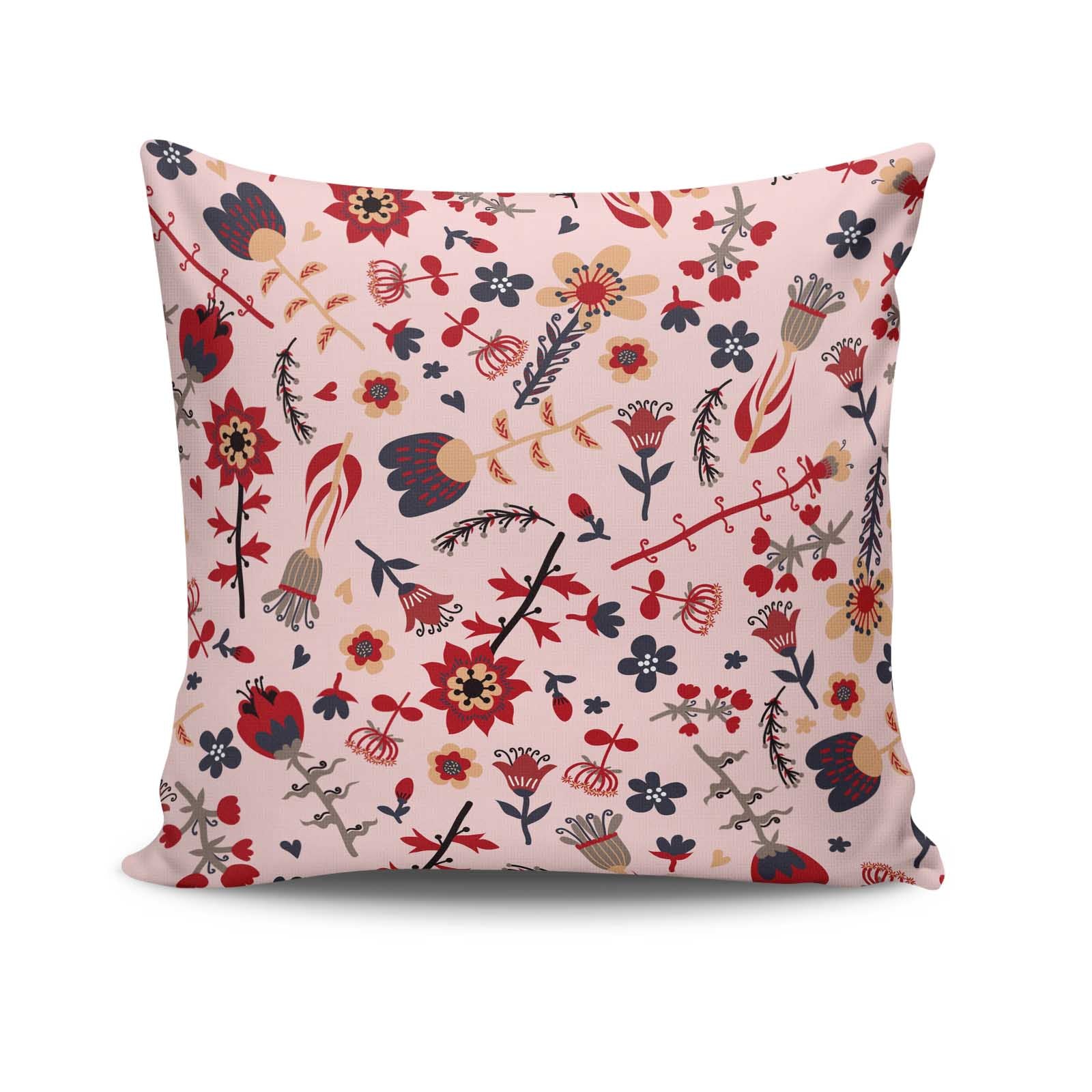 Capa de Almofada – 43 x 43 cm – Multicolorido – 50% Algodão / 50% Poliéter