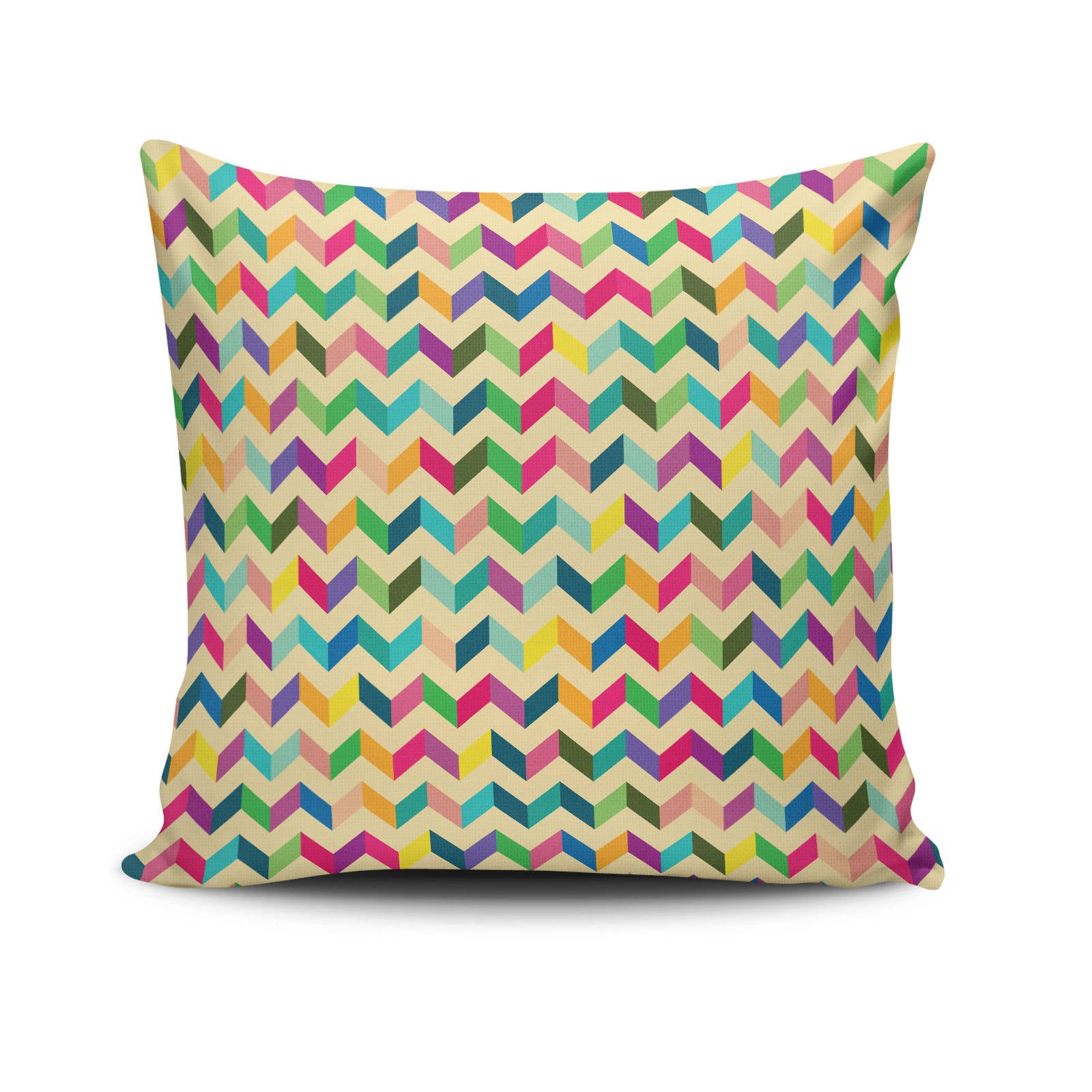 Capa de Almofada – 43 x 43 cm – Multicolorido – 50% Algodão / 50% Poliéster