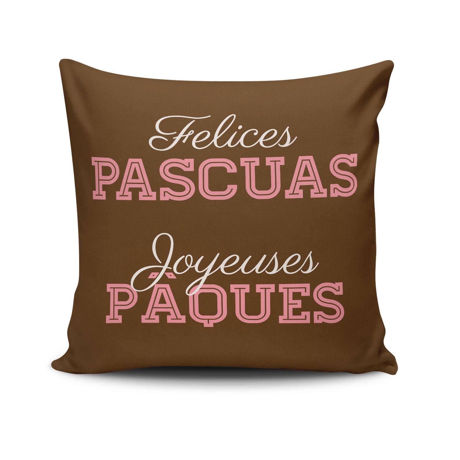 Almofada – 43 x 43 cm – multicolorido – algodão e poliéster