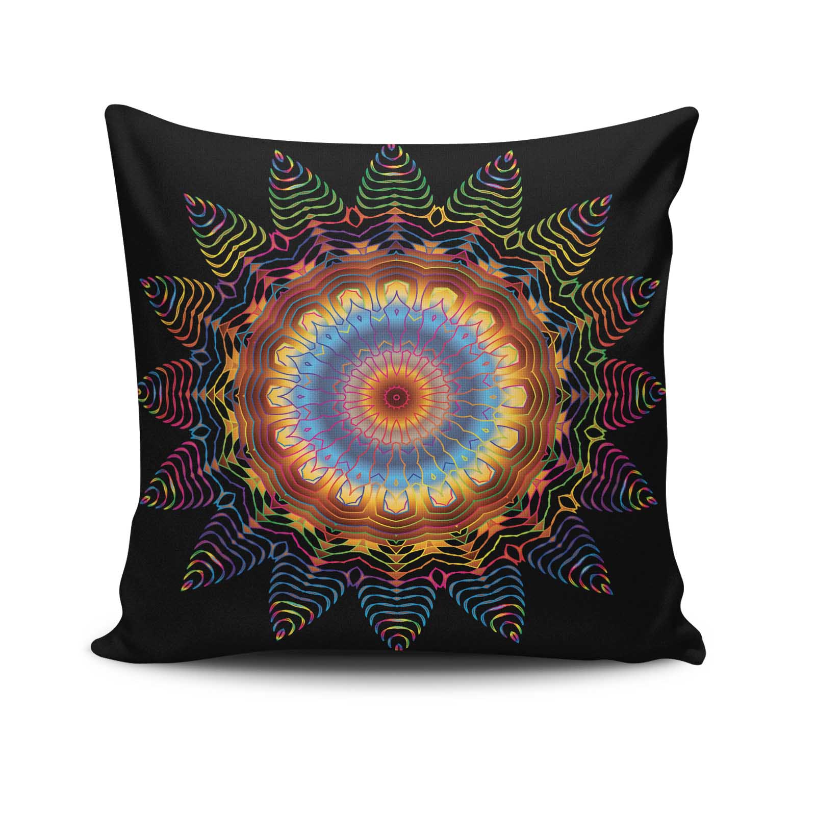 Almofada – 43 x 43 cm – Multicolorido – Algodão e Poliéster