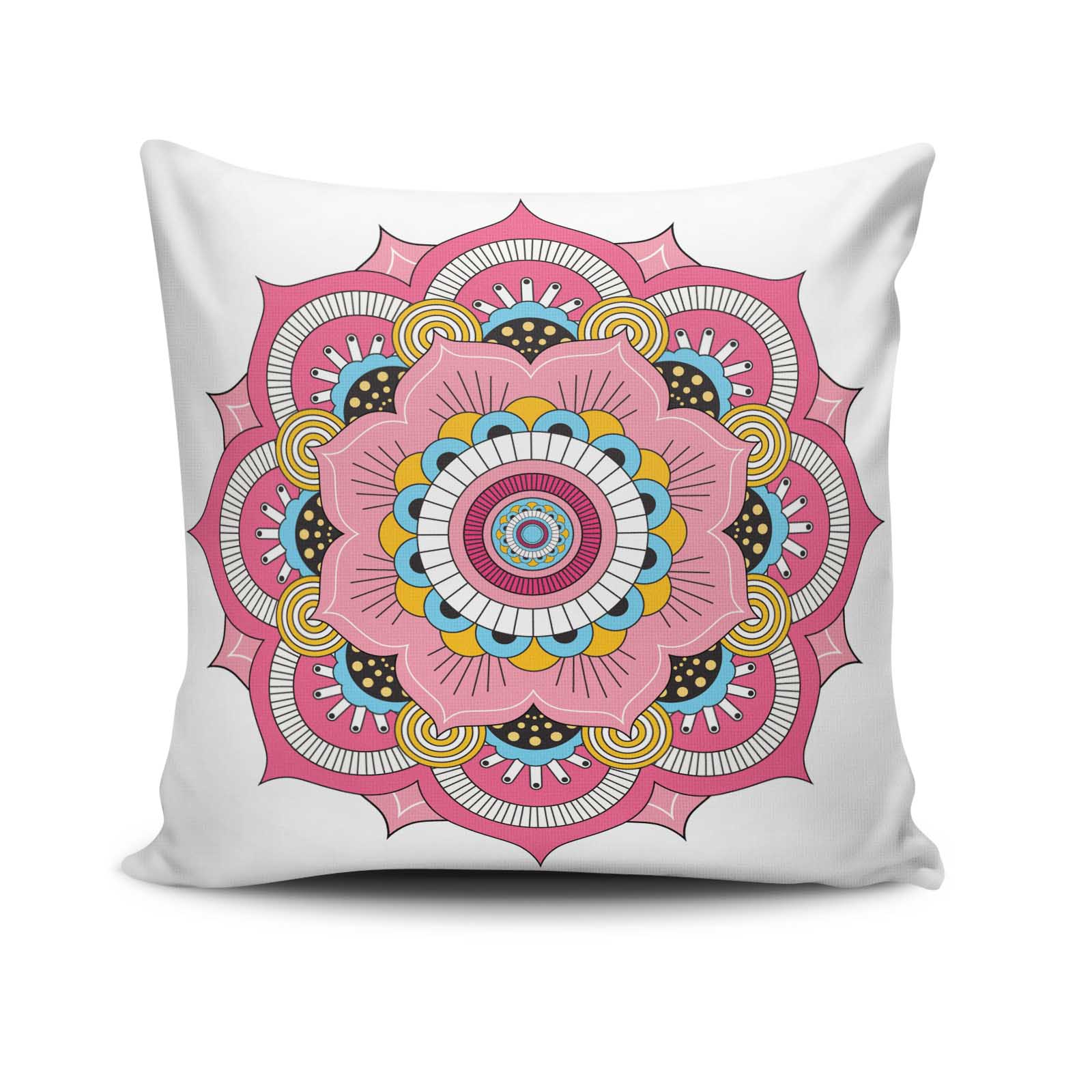 Capa de almofada – 43 x 43 cm – Multicolorido – 50% Algodão / 50% Poliéster