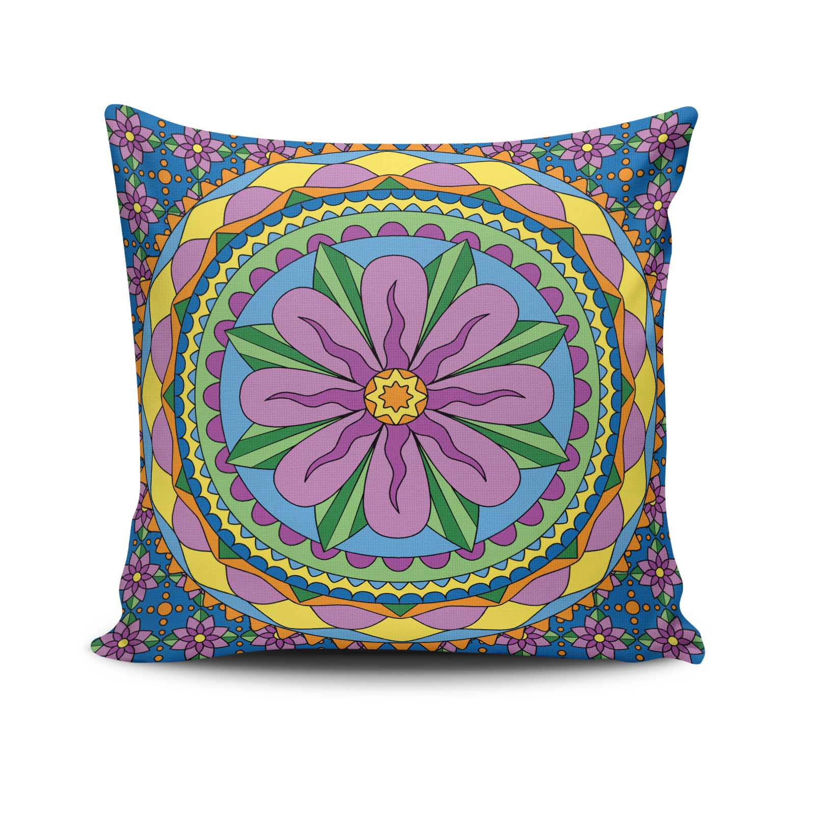 Capa de Almofada – 43 x 43 cm – Multicolorido – Algodão/Poliéster