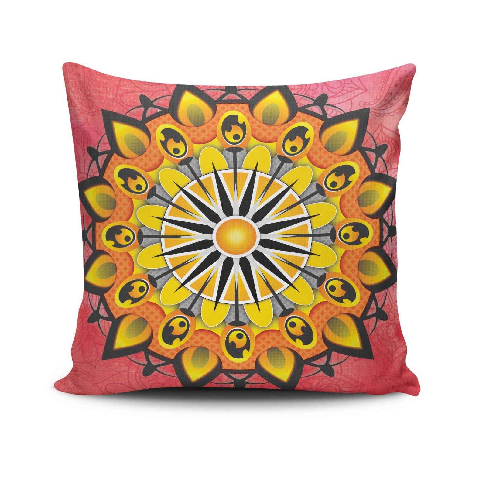 Capa de Almofada – 43 x 43 cm – Multicolorido – 50% Algodão / 50% Poliéster