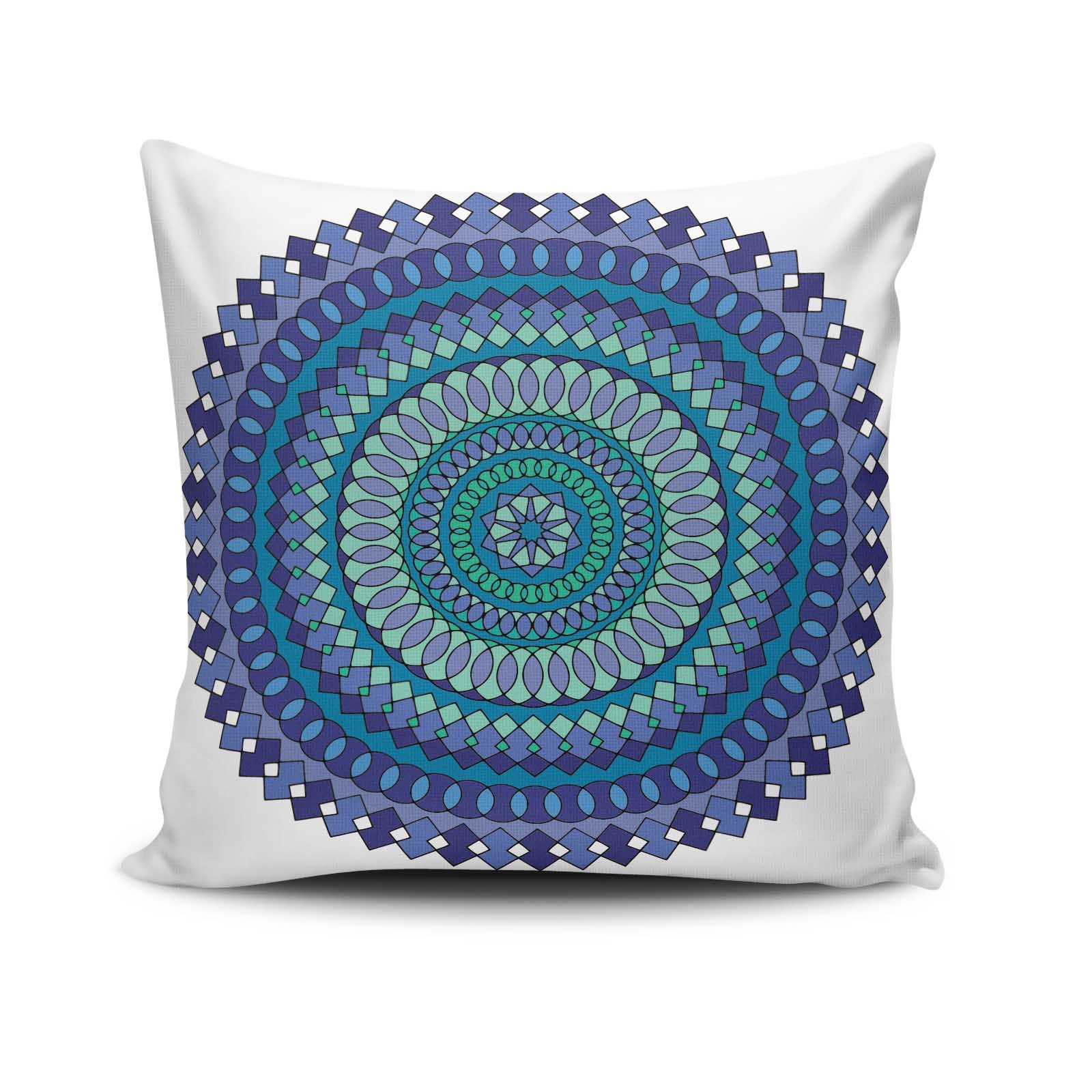 Capa de almofada – 43 x 43 cm – Multicolorido – 50% Algodão / 50% Poliéster