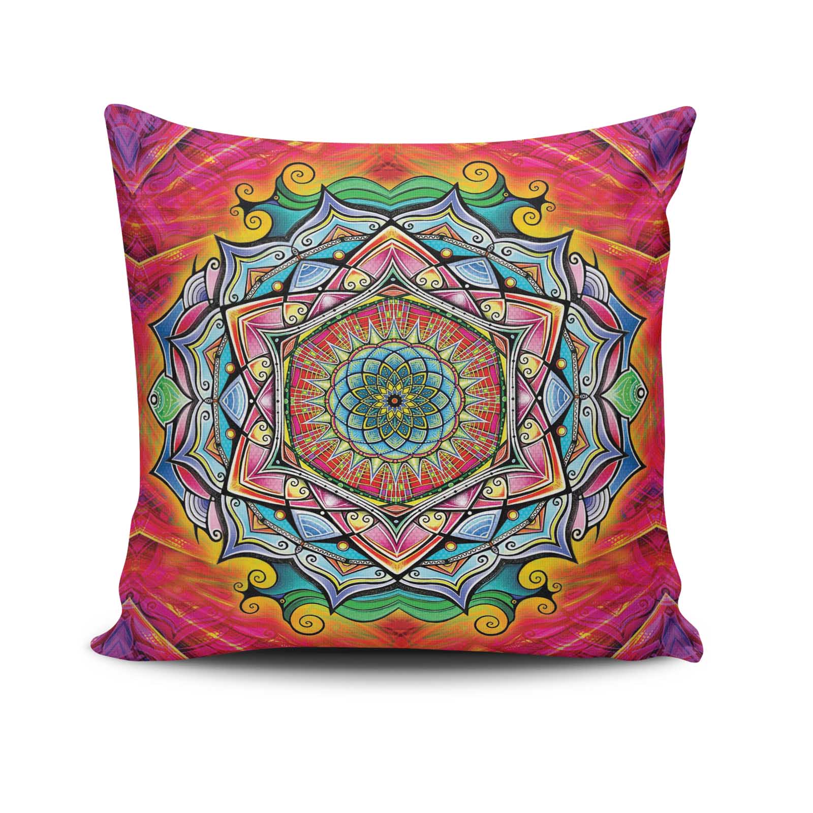 Capa de almofada – 43 x 43 cm – Multicolorido – Algodão e Poliester