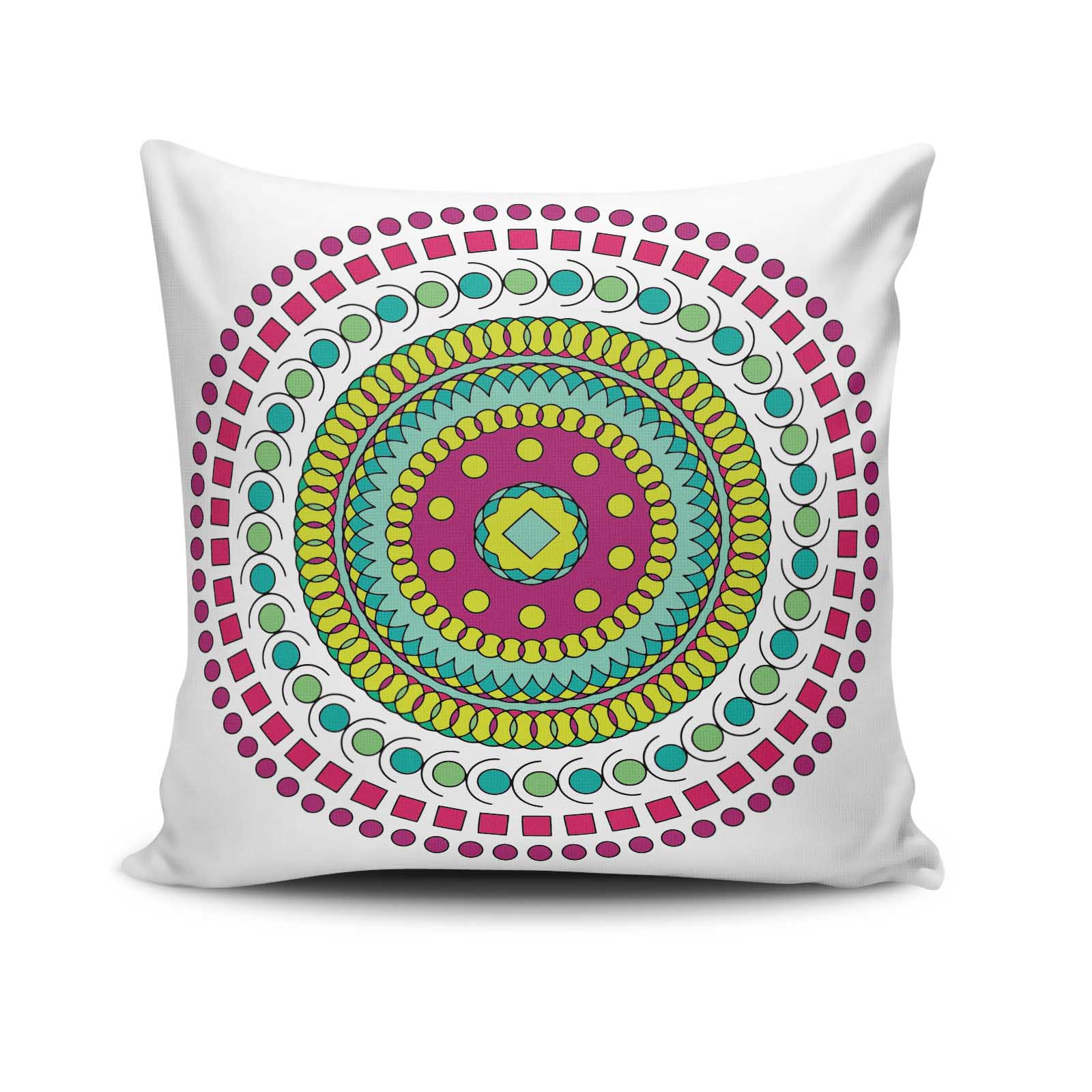 Capa de almofada – 43 x 43 cm – Multicolorido – 50% Algodão, 50% Poliéster