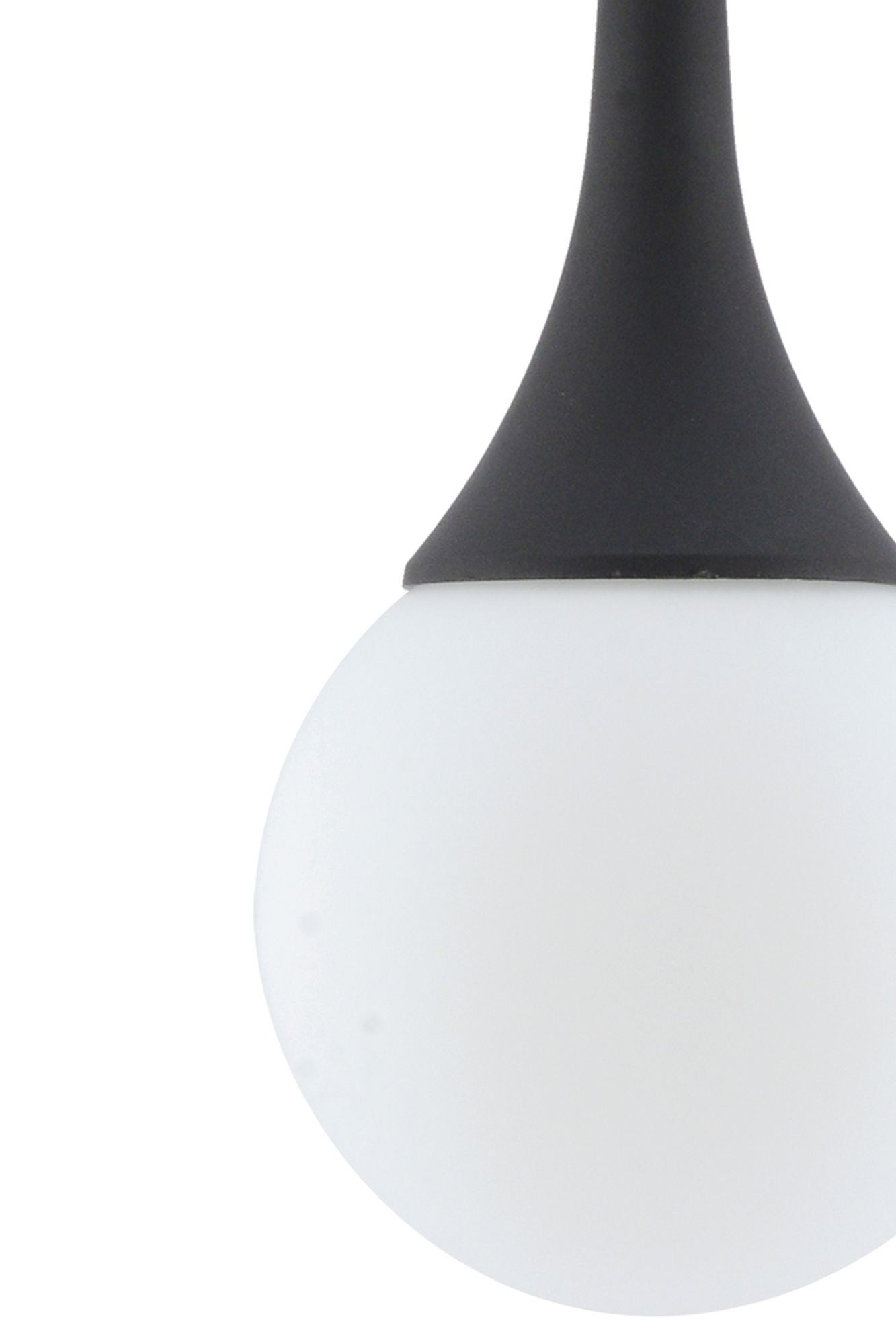 Candeeiro de Teto – Ø15 h:15 cm – Branco – Plástico e Vidro