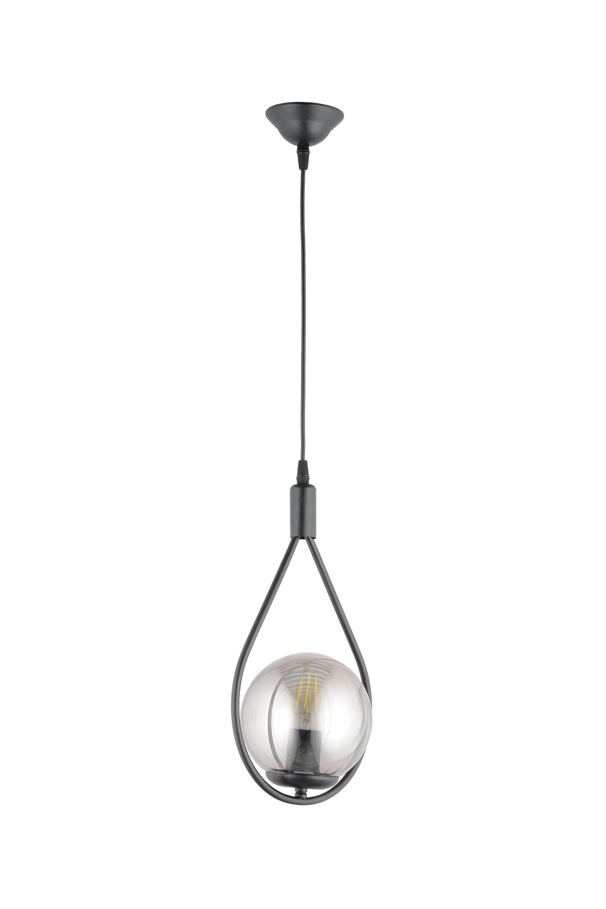 Candeeiro de Teto – Ø12 h:12 cm – Preto – Metal